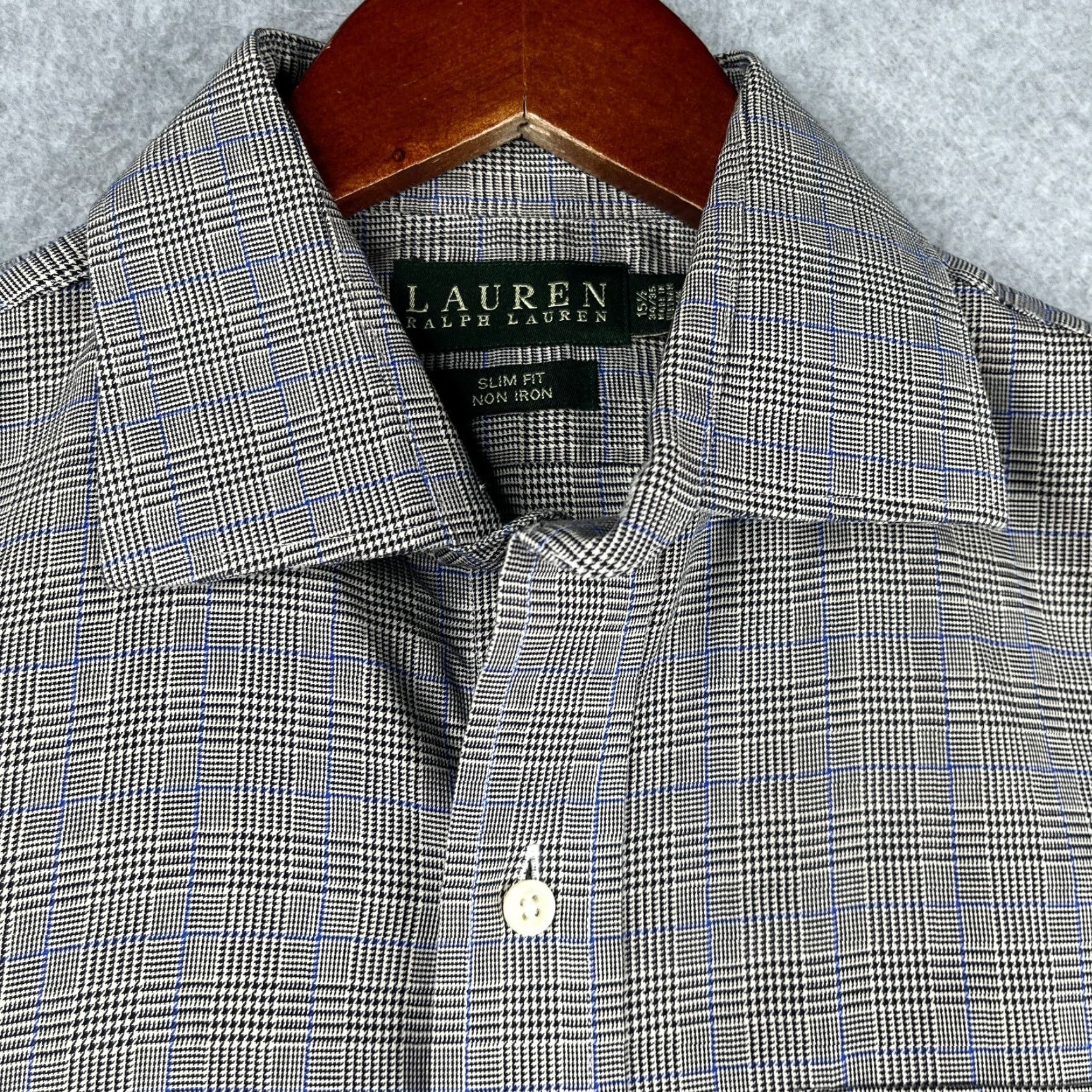 Ralph Lauren Lauren Ralph Lauren Shirt Slim Non Iron Glen Plaid Button Up Long Sleeve 15.5 Size US L / EU 52-54 / 3 - 4 Thumbnail