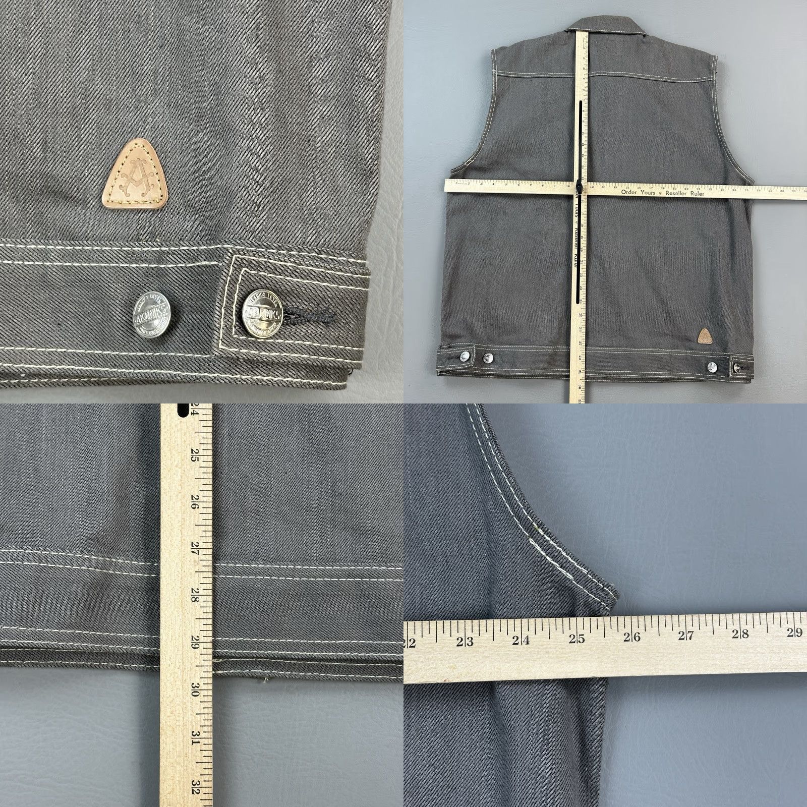 Akademiks VINTAGE Akademiks Vest Mens 2XL Gray Denim Hip Hop Streetwear Y2K AKDMKS Shirt? Size US XXL / EU 58 / 5 - 8 Thumbnail