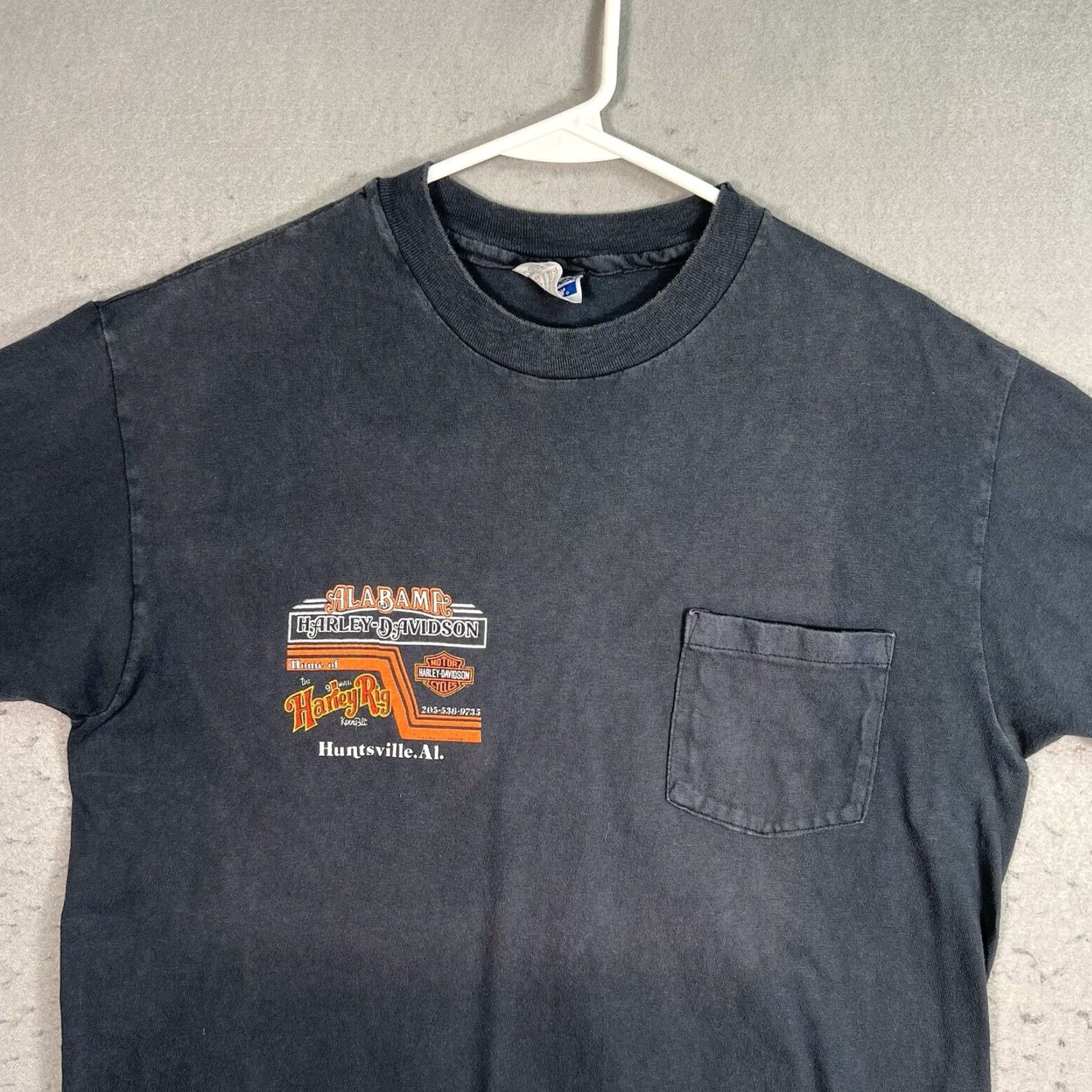 Harley Davidson VINTAGE Harley-Davidson T-Shirt 1990s Adult Large Black Graphic Tee Men Size US L / EU 52-54 / 3 - 6 Thumbnail