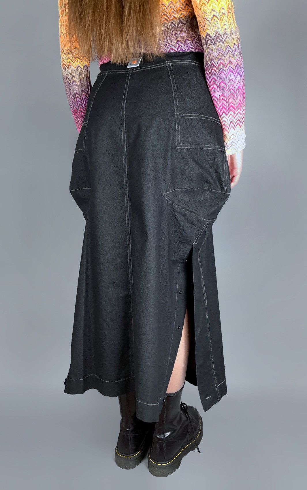 Marithe + Francois Girbaud Vintage Le Jean de Marithe Francois Girbaud Extreme Skirt 44 Size 27" / US 4 / IT 40 - 8 Thumbnail