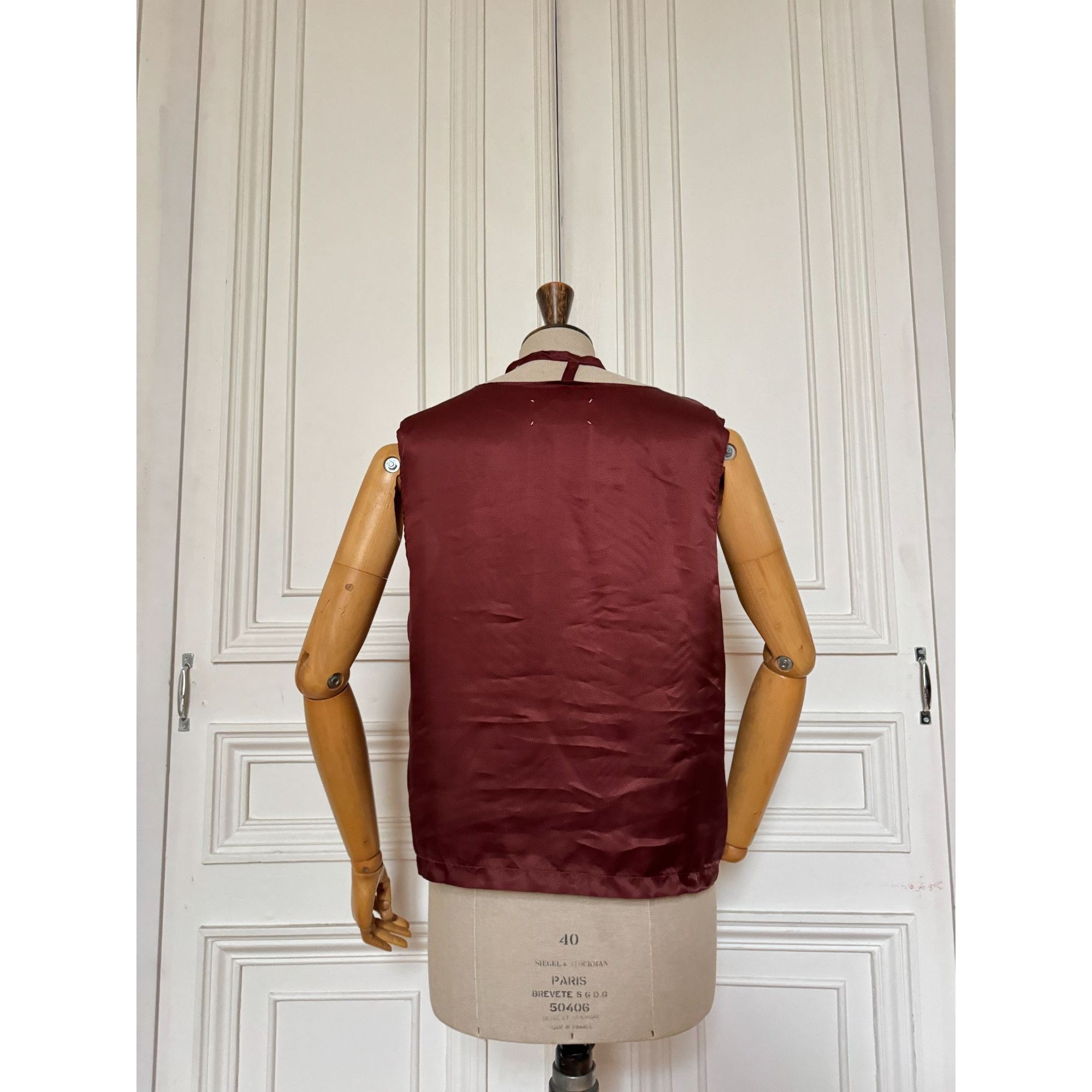 Maison Margiela FW 1999–2000 Burgundy Lining Top with Built-in Necklace Size L / US 10 / IT 46 - 4 Thumbnail