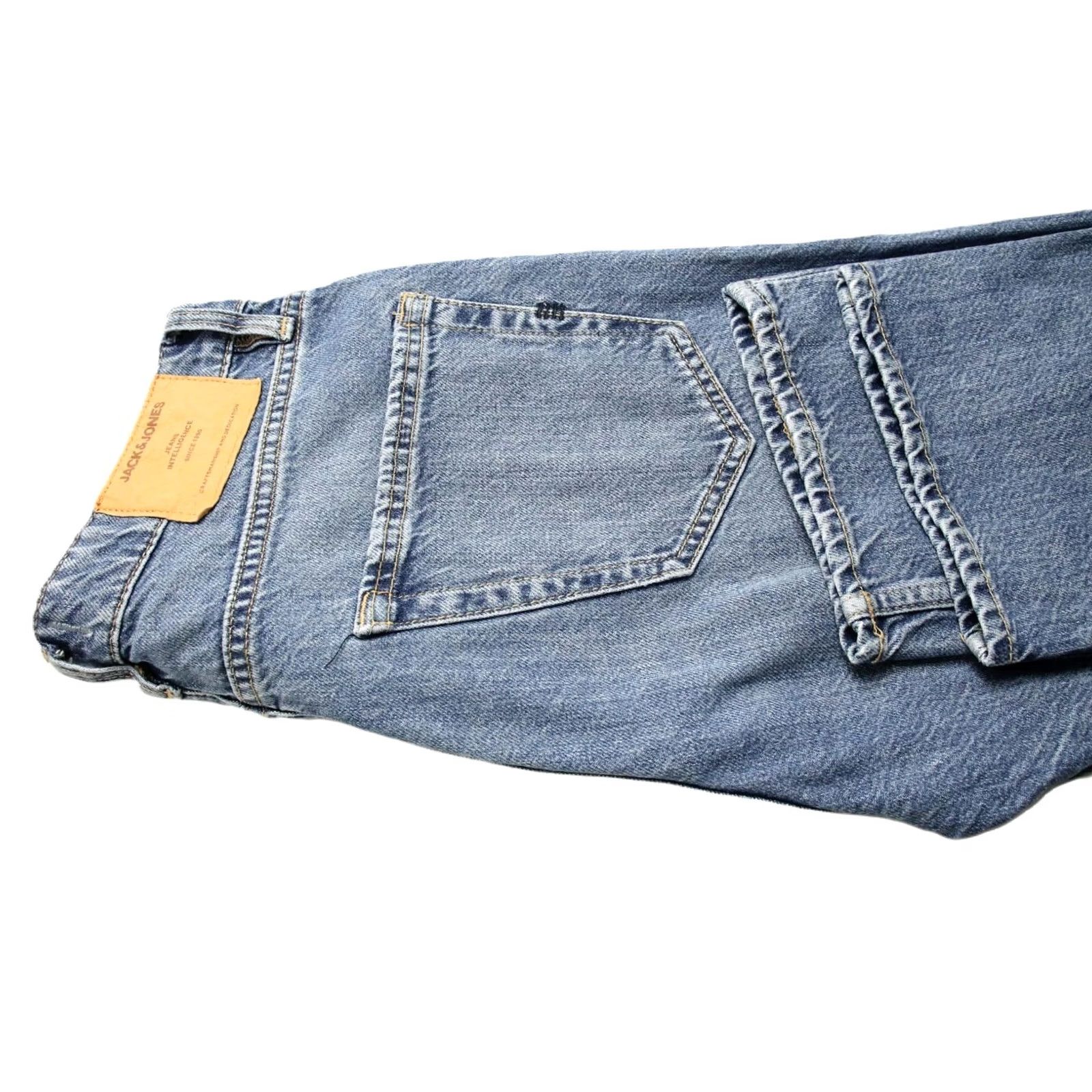 Jack & Jones JACK & JONES Chris Loose Fit Jeans Men's W30/L30 Blue Whiskers Faded Button Fly Size US 30 / EU 46 - 5 Thumbnail