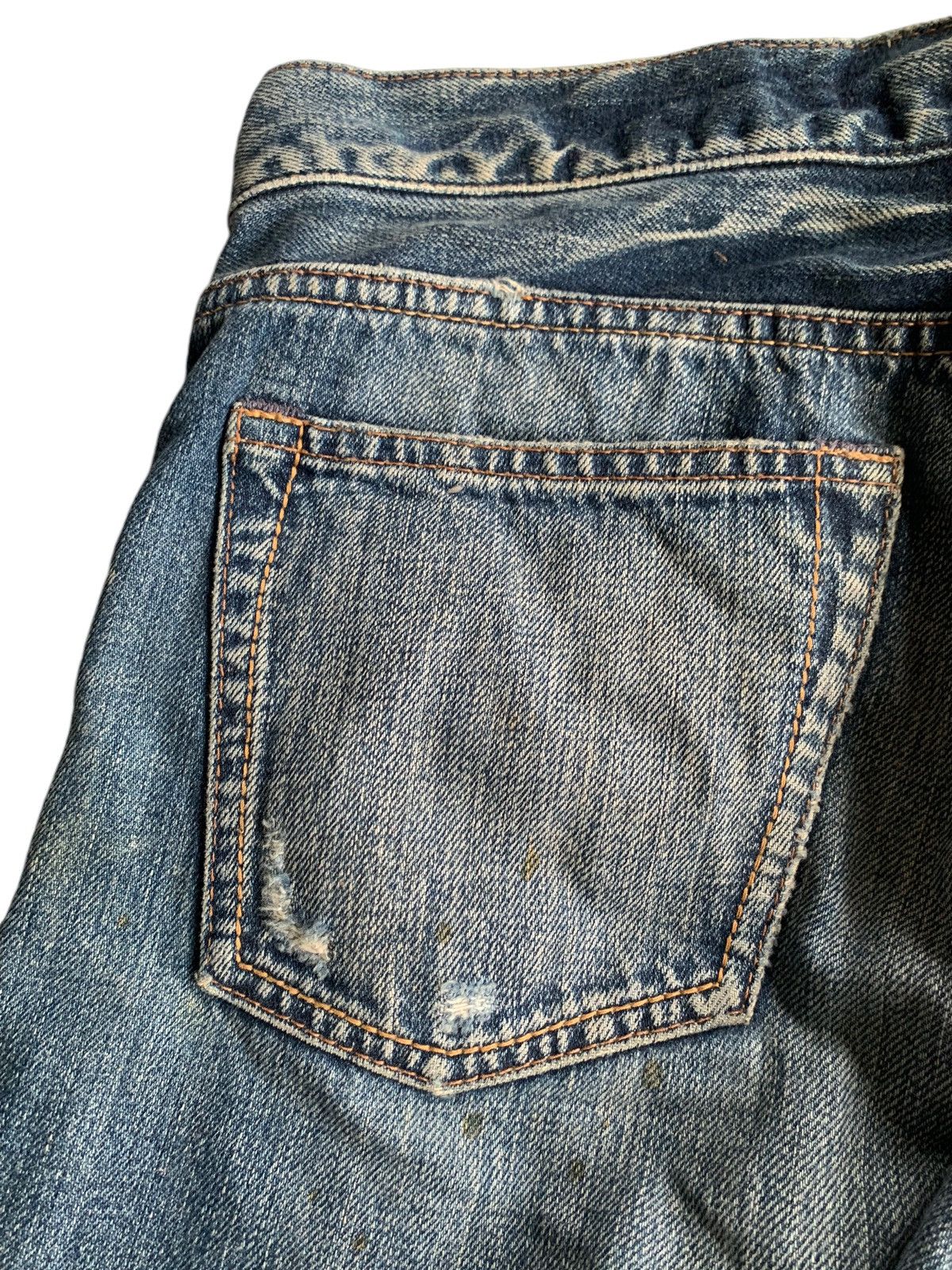 Le Grande Bleu (L.G.B.) GENUINE VINTAGE GOA JAPANESE SELVEDGE PUNK DISTRESSED DENIM☠️ Size US 30 / EU 46 - 24 Thumbnail