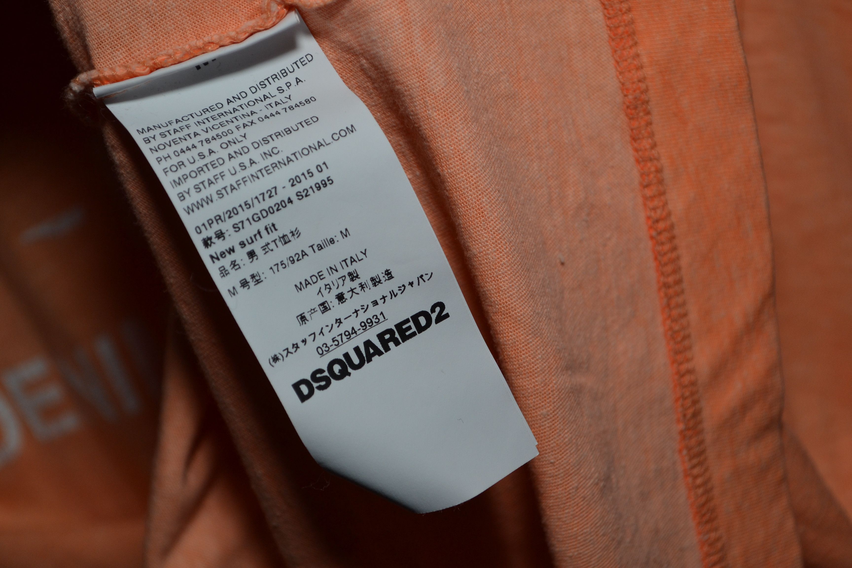 Dsquared2 Dsquared2 M size Peach Longsleeve Spellout Logo T-shirt Size US M / EU 48-50 / 2 - 7 Thumbnail