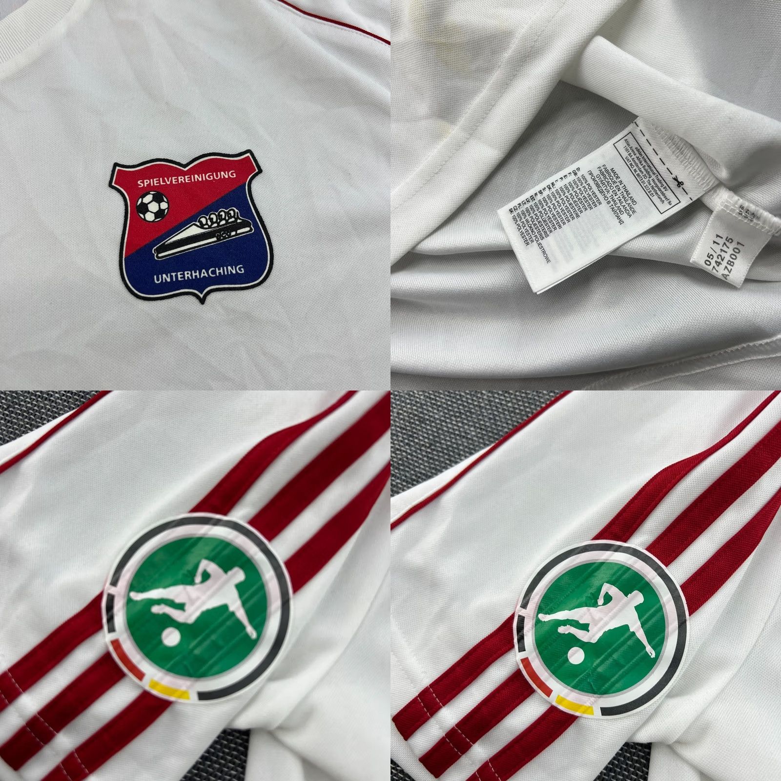 Adidas adidas SpVgg Unterhaching 2011 2012 Away Mike Niebauer Football Jersey Mens Sz L White T-Shirt Size US L / EU 52-54 / 3 - 8 Thumbnail
