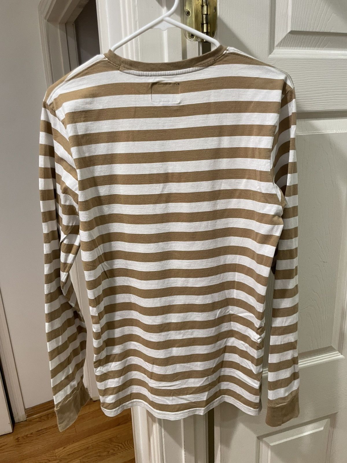Huf HUF Striped Long Sleeve White/Tan Size US M / EU 48-50 / 2 - 2 Thumbnail