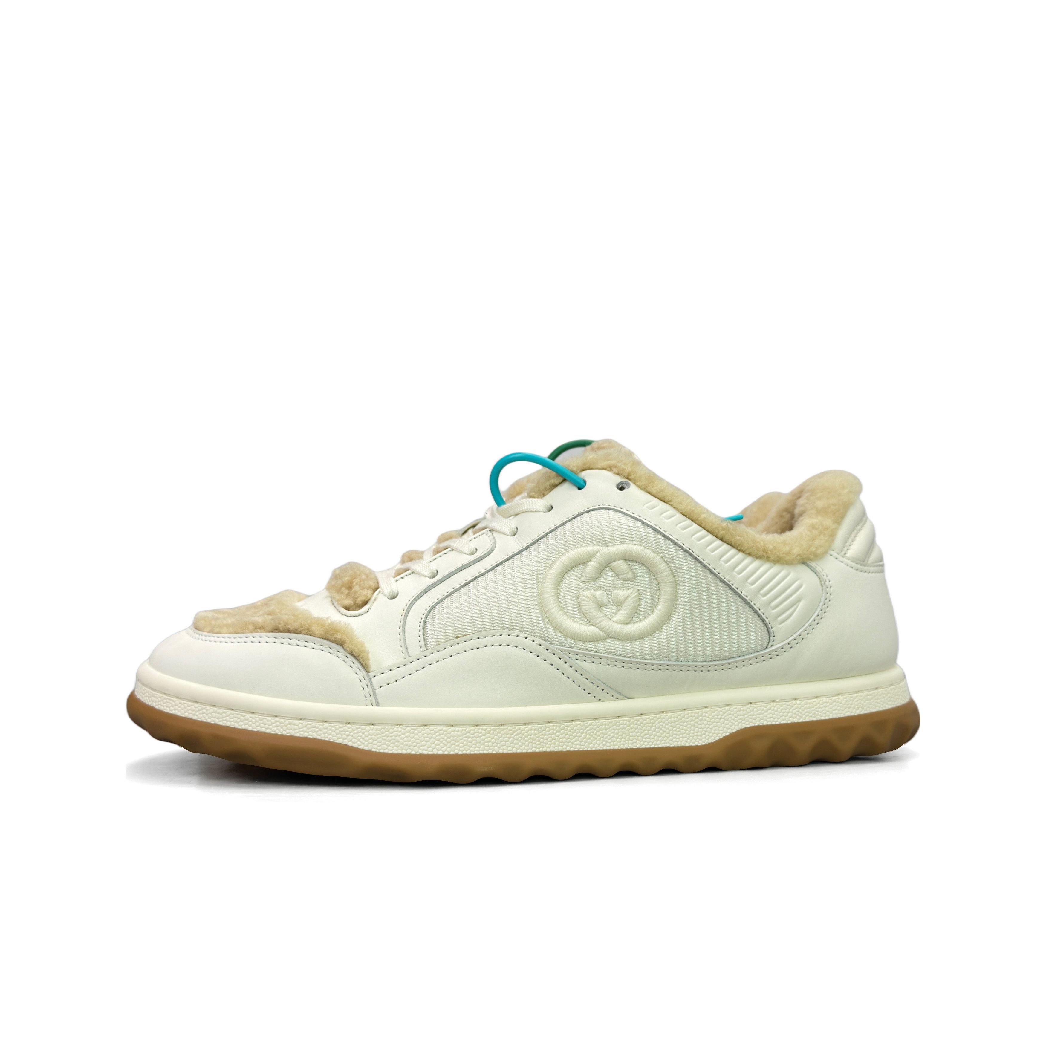 Gucci Gucci Mac80 Fur Trim Sneakers Size 8 Size US 8 / EU 41 - 1 Thumbnail