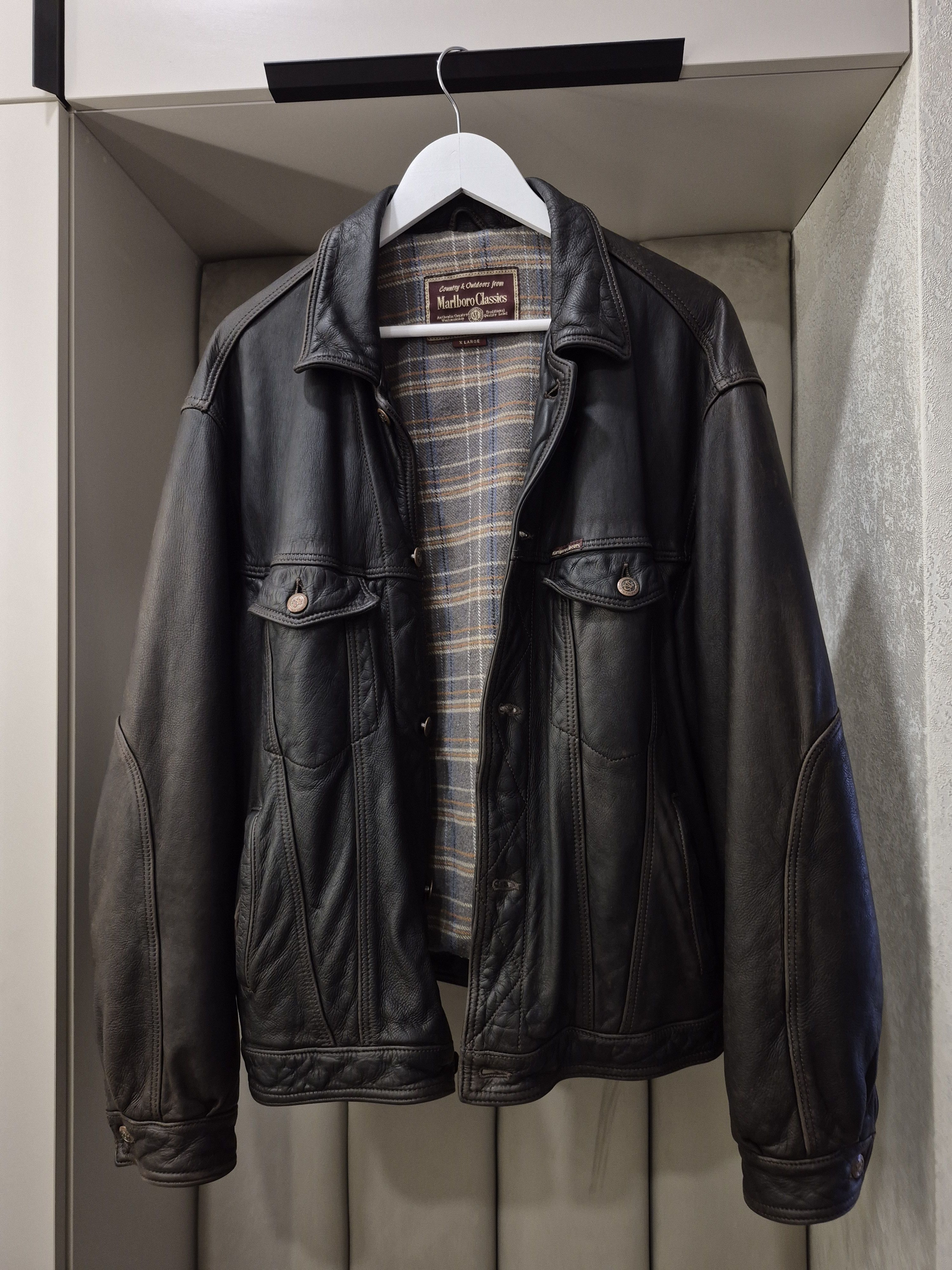 Marlboro Classics Marlboro vintage rare men trucker leather jacket Size US XL / EU 56 / 4 - 7 Thumbnail