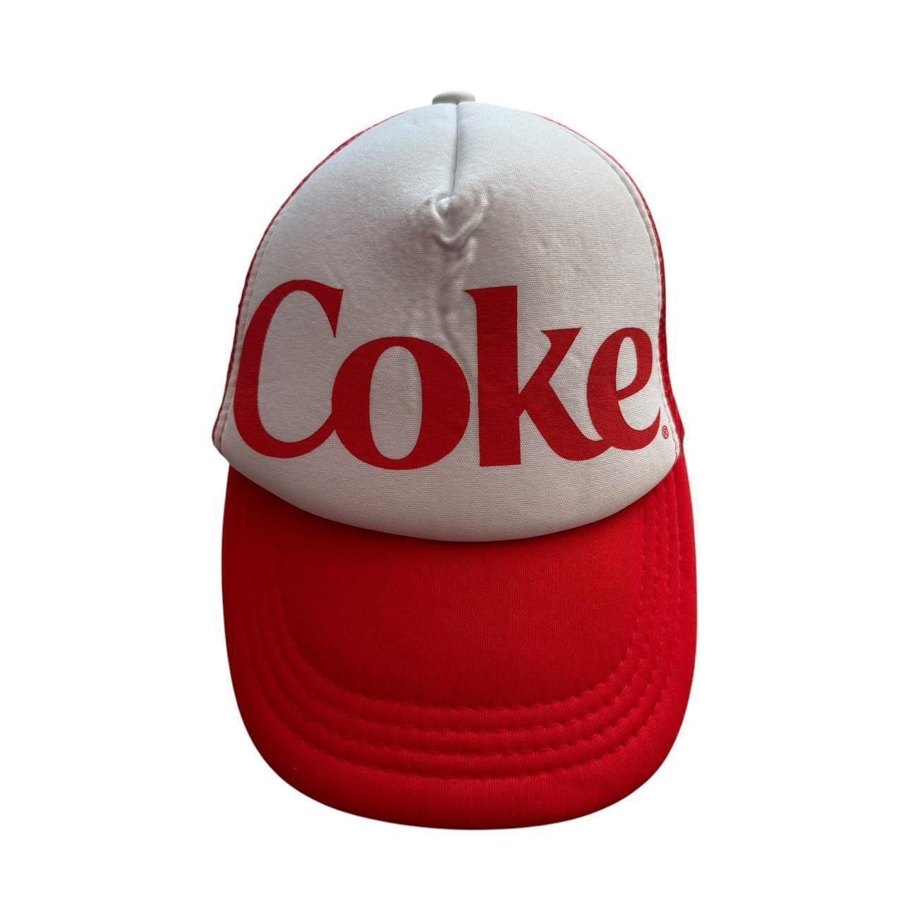 Coca Cola Vintage Coca-Cola Trucker Cap big logo hat 90s Size ONE SIZE - 1 Thumbnail