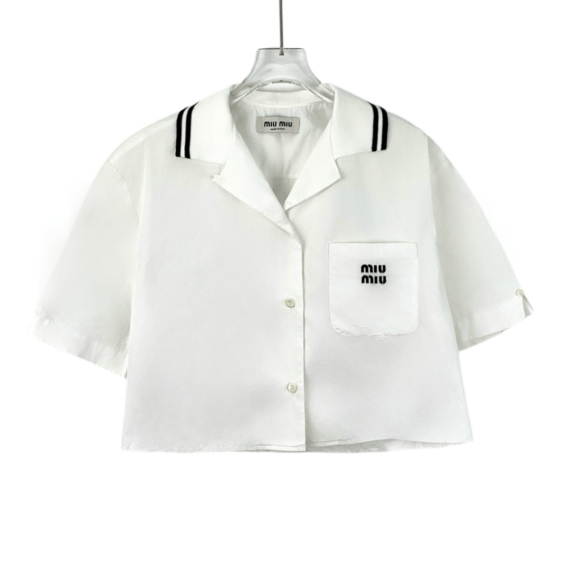 MiuMiu white short-sleeved shirt size 38 seconds