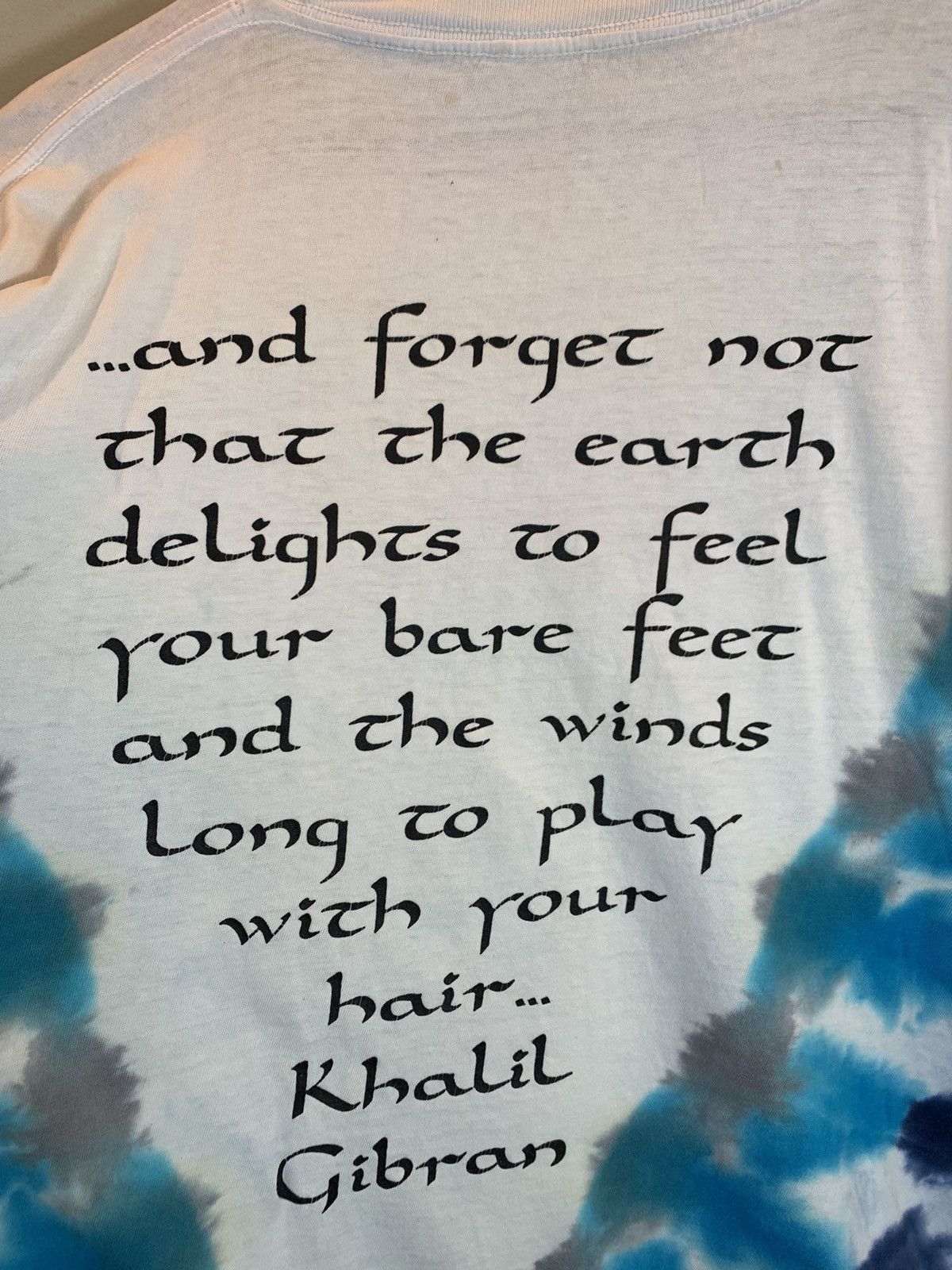 Band Tees × Vintage *RARE* Vintage 90’s Woodstock Festival Khalil Gibran T-Shirt Size US L / EU 52-54 / 3 - 4 Thumbnail