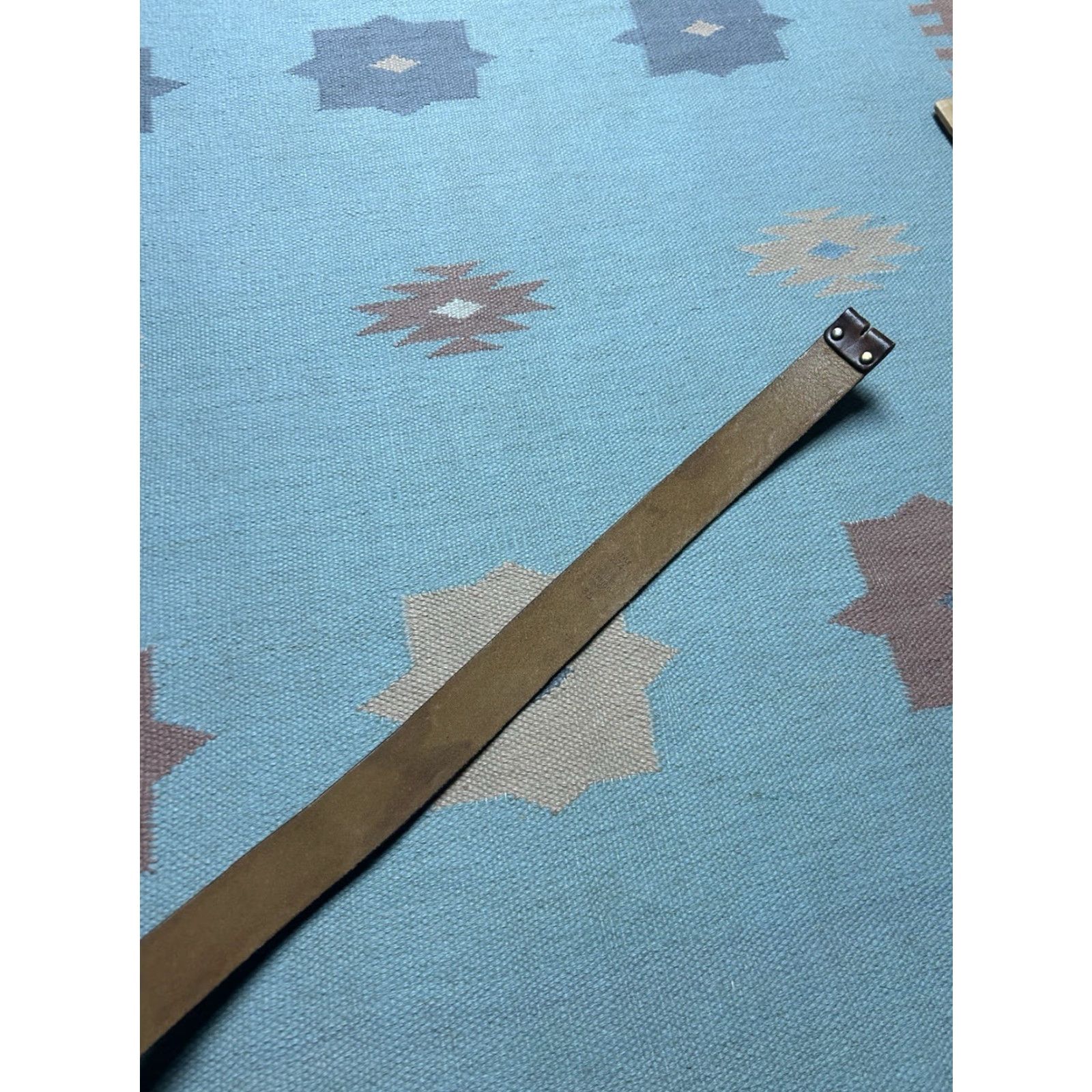 Vintage VINTAGE Levi’s Tooled Leather Belt Band Stained Lattigo Brown Men’s Size 38 Leather Brown Men’s 38 Size ONE SIZE - 6 Thumbnail
