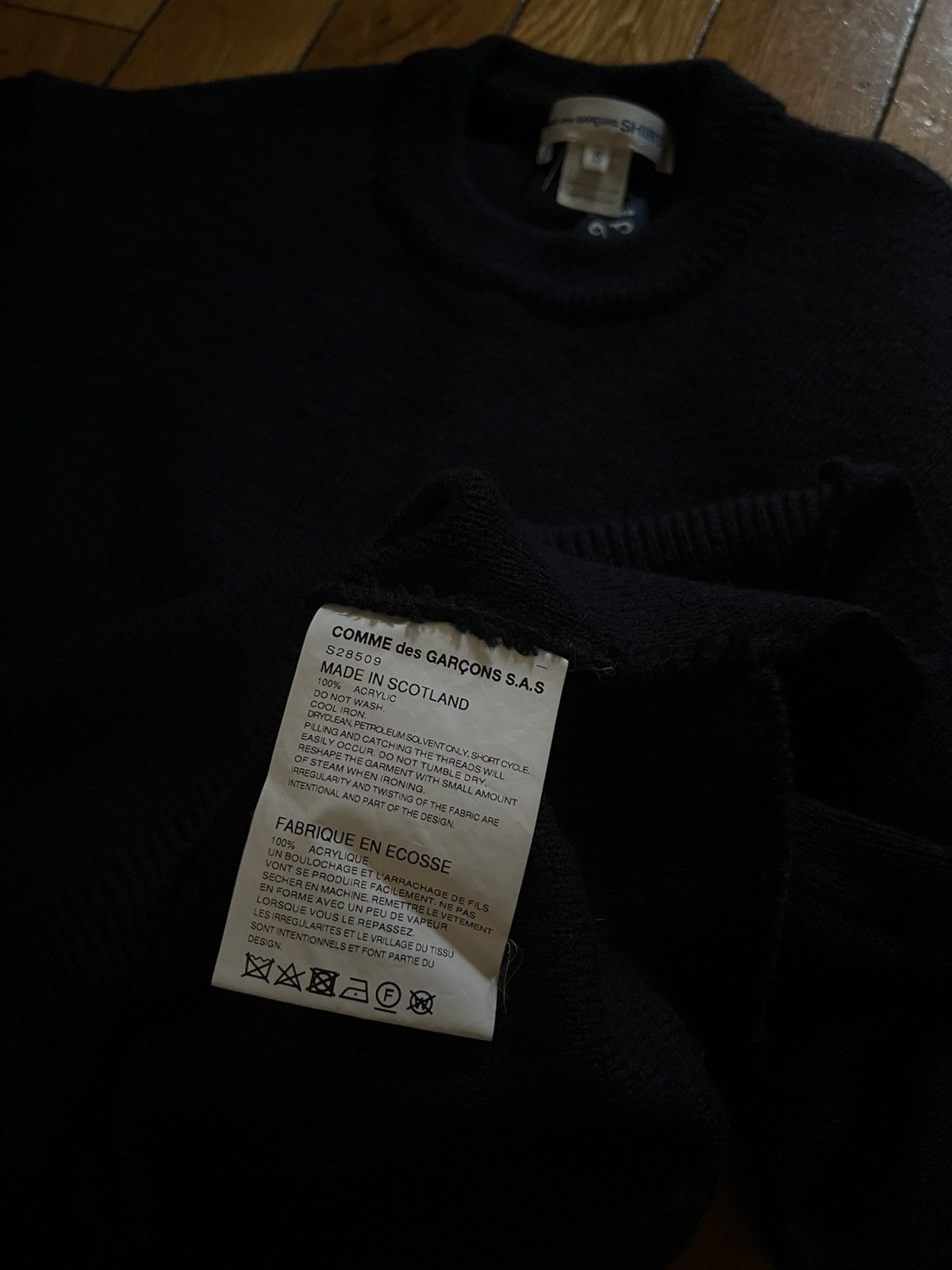 Comme des Garcons SHIRT Comme des Garcons Shirt x Lochaven Navy Twisted Sweater Size US XS / EU 42 / 0 - 8 Thumbnail