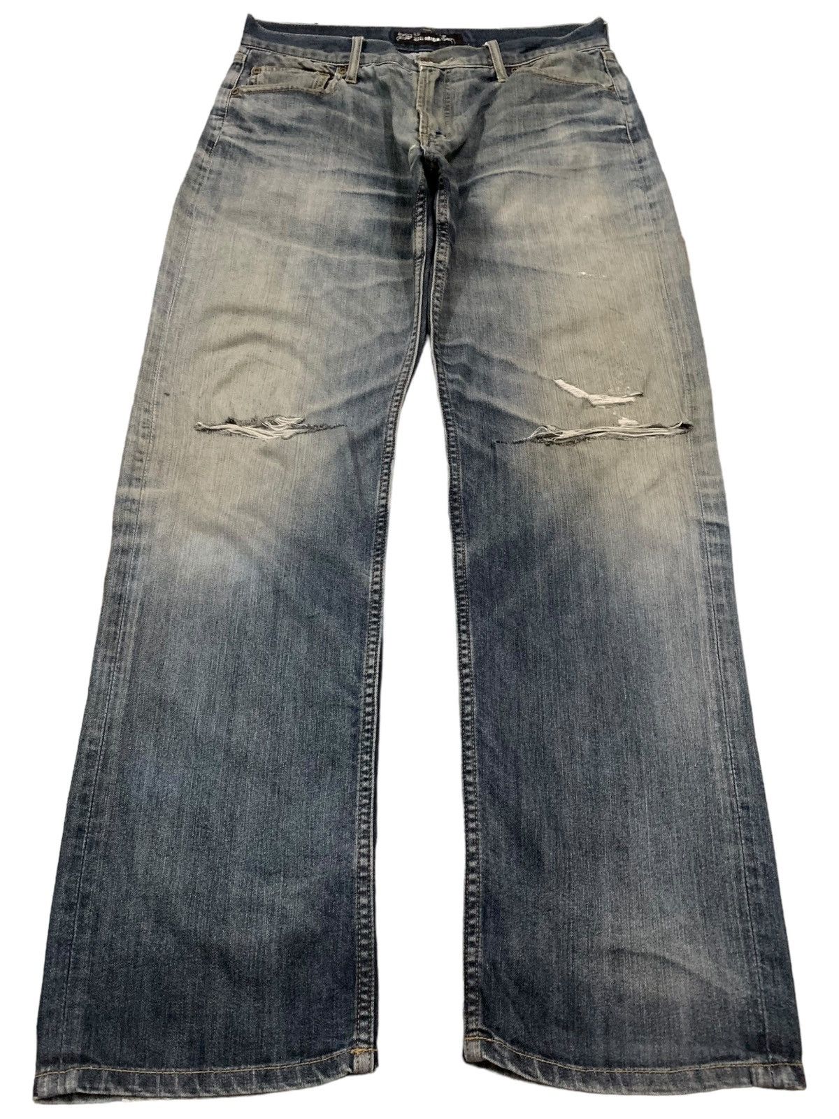 14th Addiction Vintage Japanese Brand Oririn Loose Distressed Grunge Jeans Size US 33 - 1 Thumbnail