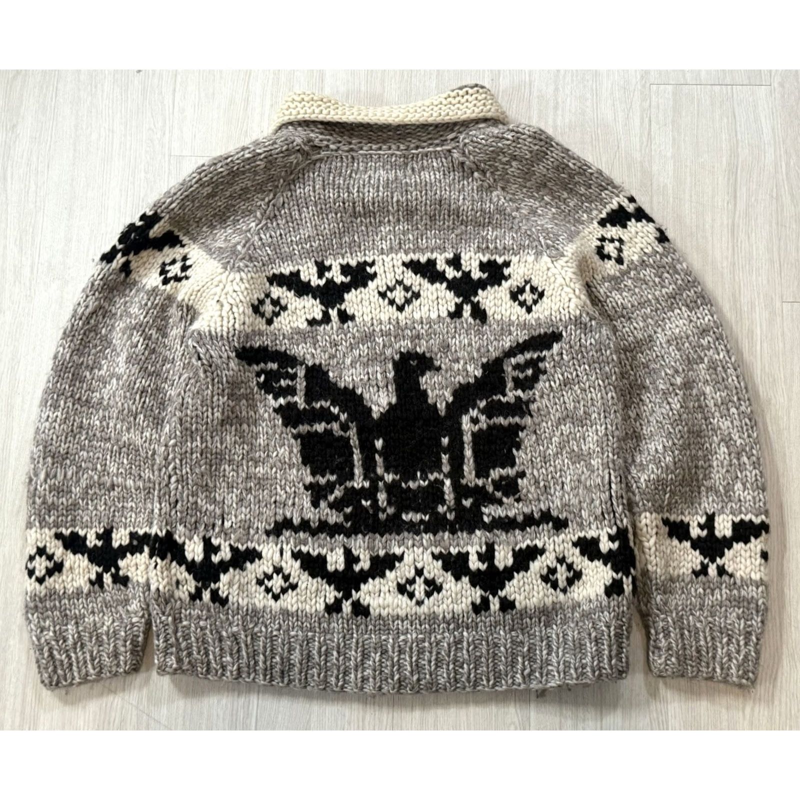 Vintage VINTAGE Longhouse Sweater Cowichan Thunderbird Large Canada Big Lebowski Mens Size US L / EU 52-54 / 3 - 2 Thumbnail