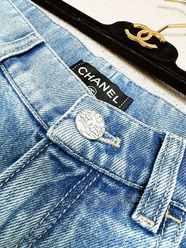 Chanel Chanel Beach Series Embroidery Embroidery Love Coco Jeans Size 25" / US 0 / IT 36 - 3 Thumbnail