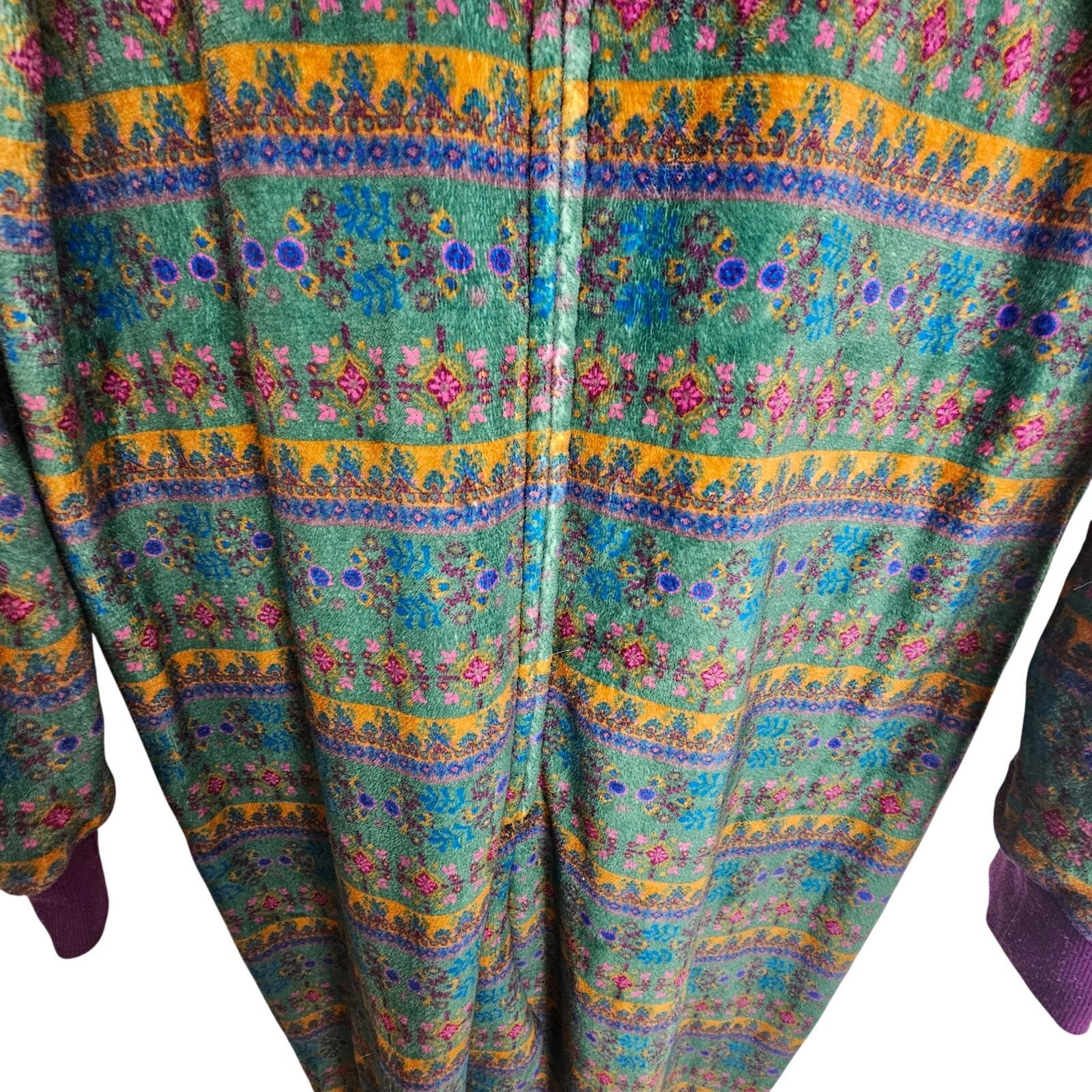Natural Issue Natural Life Womens Fleece Floral Full Zip Fair Isle Pajamas Size 40" / US 18 - 4 Thumbnail
