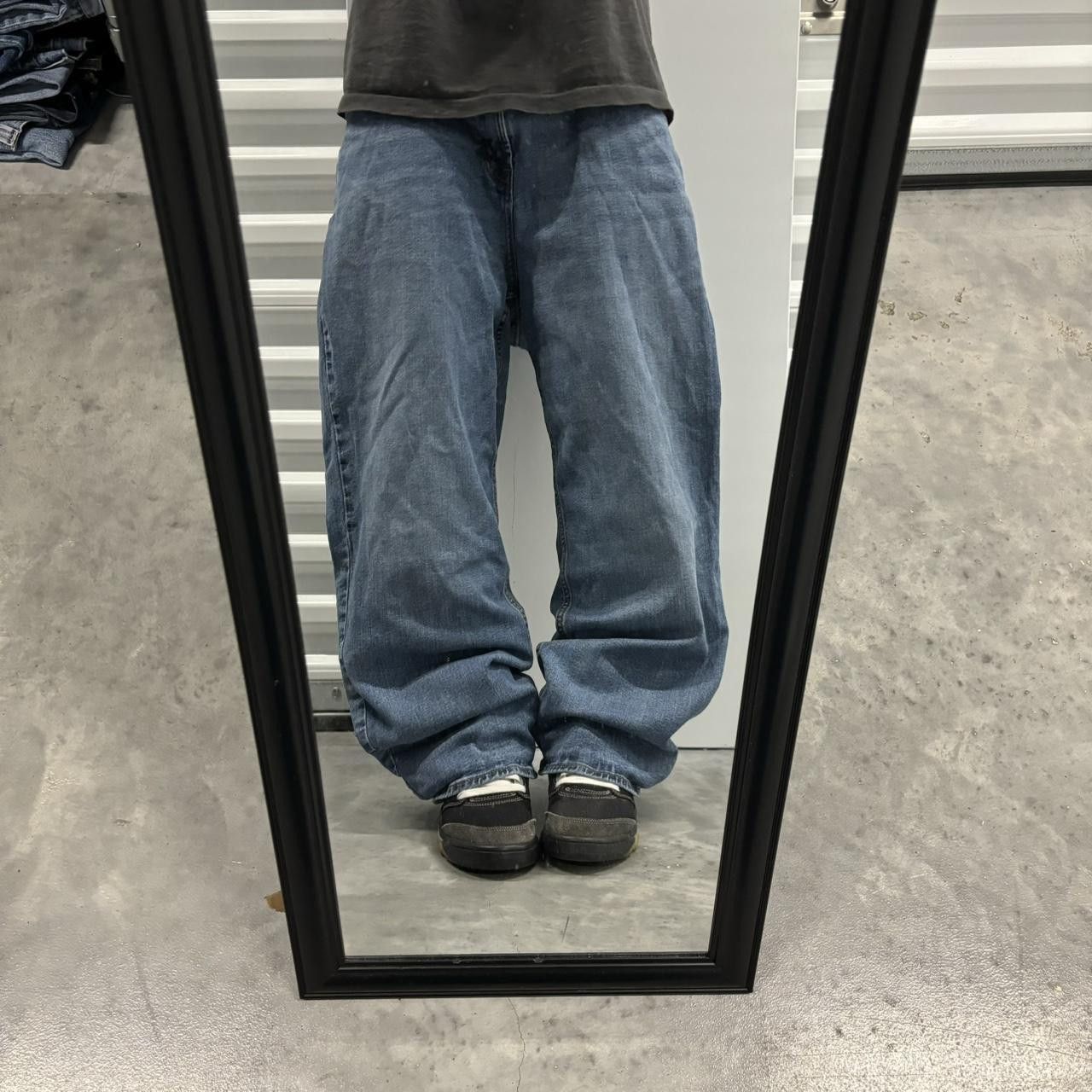 Japanese Brand × Vintage Crazy Vintage Y2K/2000s Baggy Medium Wash Skater Denim Jeans! Size US 42 / EU 58 - 1 Thumbnail