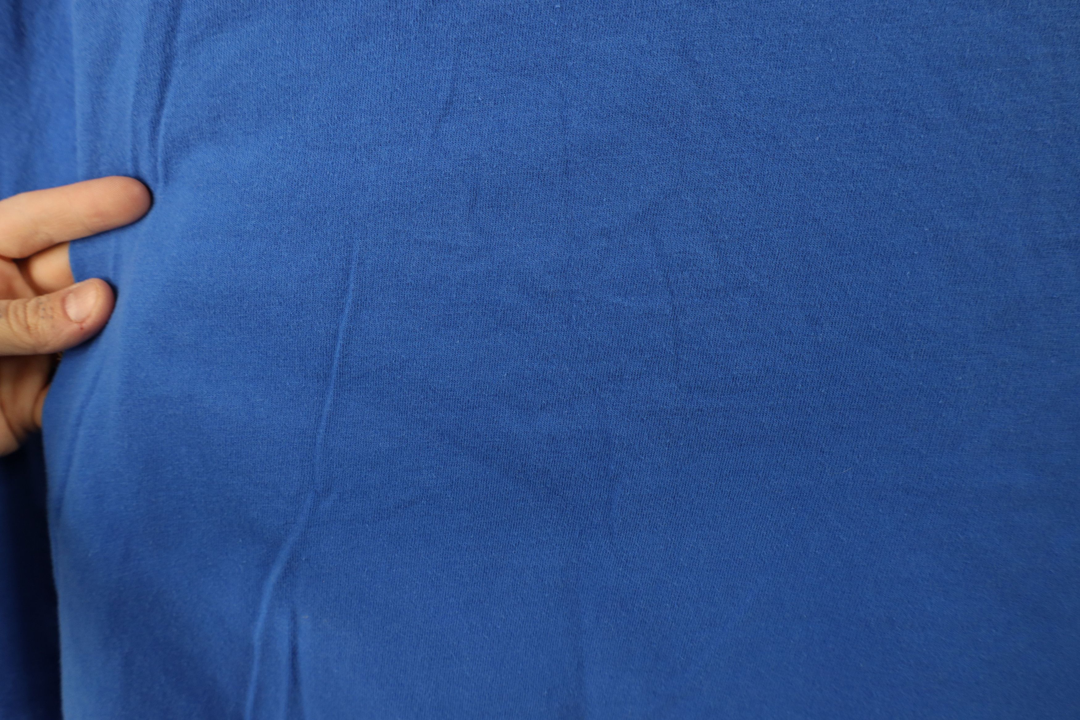 Hanes × Vintage Vintage 90s Hanes Beefy Long Sleeve T-Shirt Blue Cotton Size US L / EU 52-54 / 3 - 7 Thumbnail