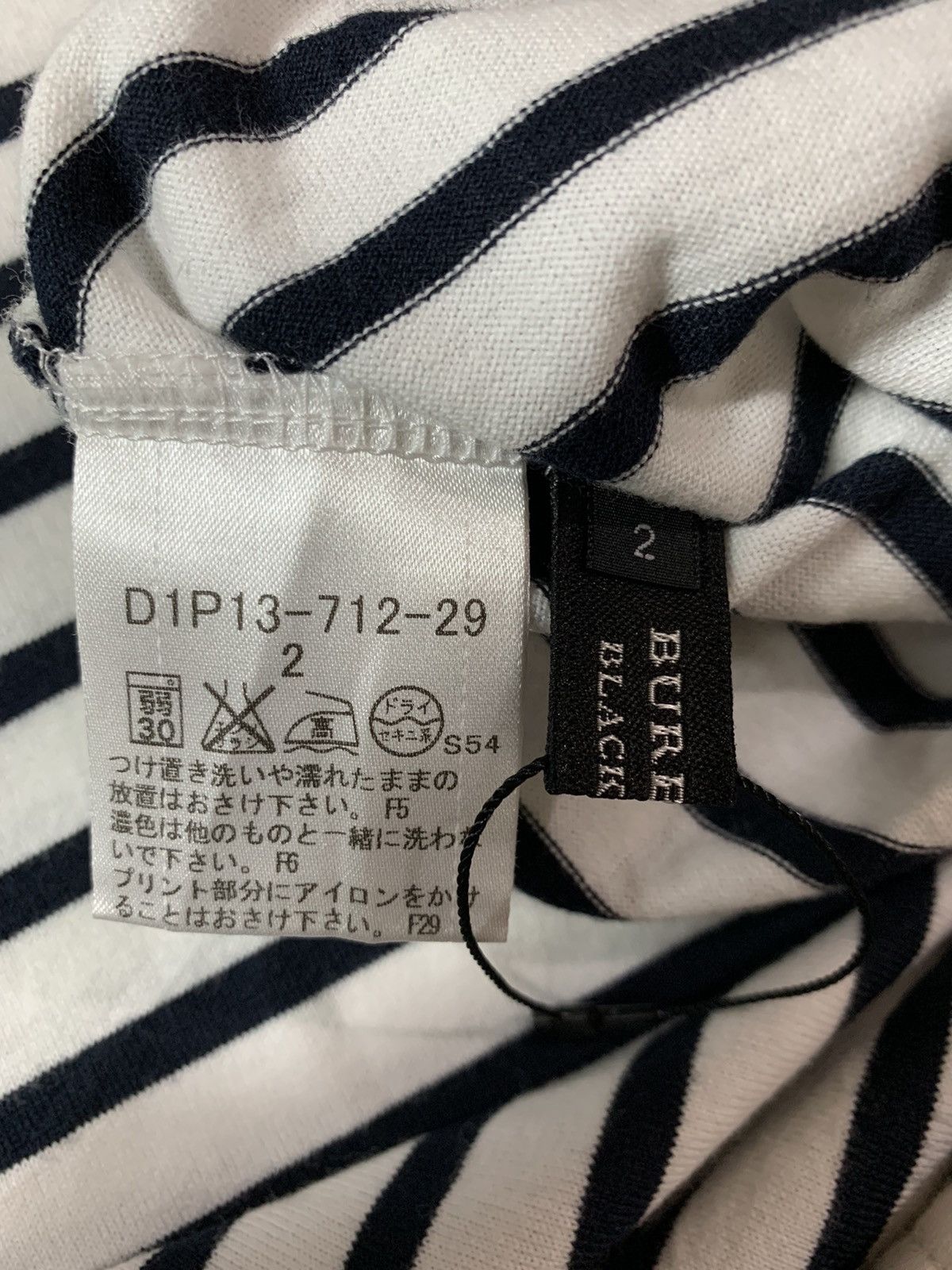 Burberry 'RARE' Burberry Black Label Strippe Tshirt Size US M / EU 48-50 / 2 - 4 Thumbnail