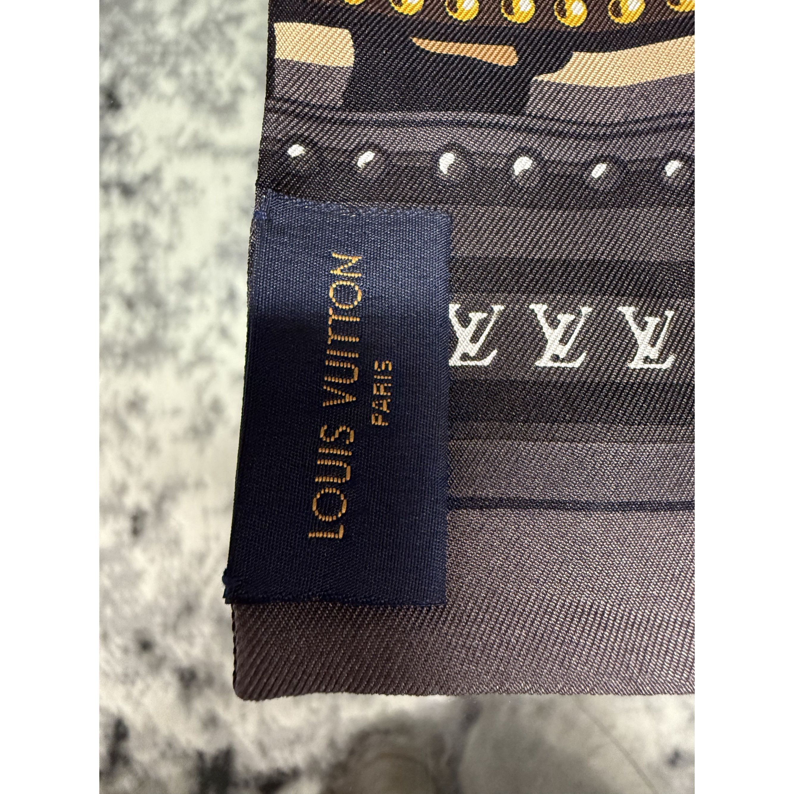 Louis Vuitton Louis Vuitton Monogram Jungle Bandeau Scarf 100% Silk Brown/ Size ONE SIZE - 4 Thumbnail