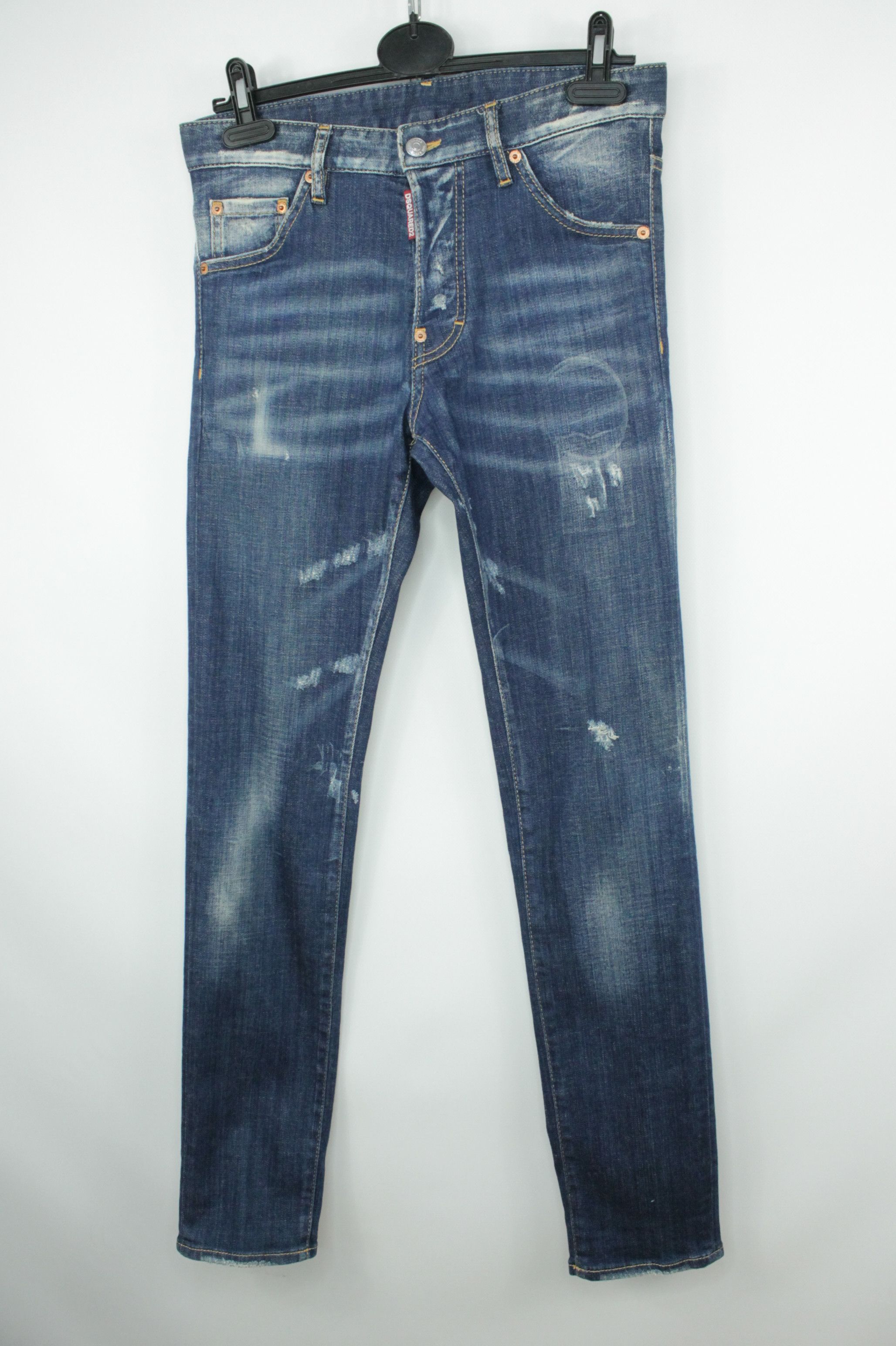 Dsquared2 Dsquared2 Slim Jean Cowboy Distressed Blue Denim Jeans Size US 28 / EU 44 - 1 Thumbnail