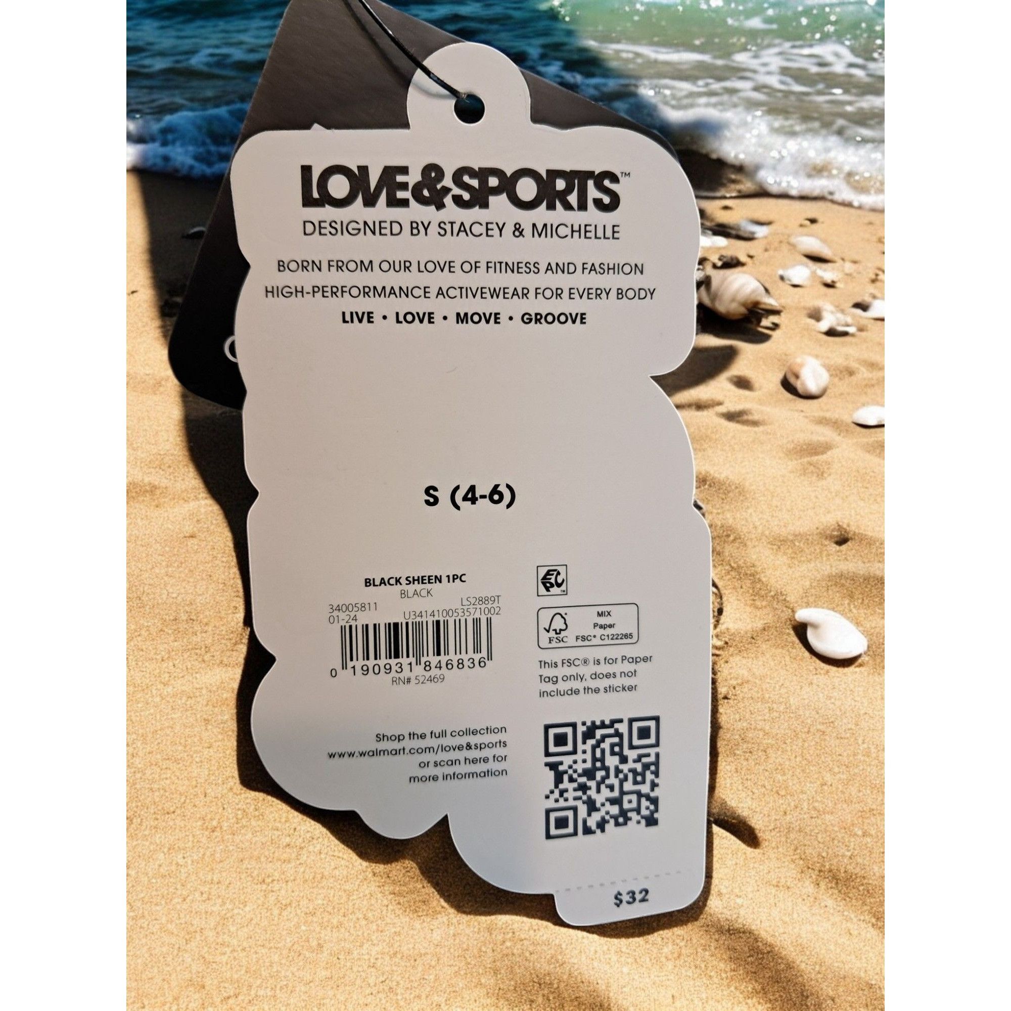Other Love & Sports Women's Shimmer Scoop Neck One-Piece Swimsuit Size S / US 4 / IT 40 - 5 Thumbnail