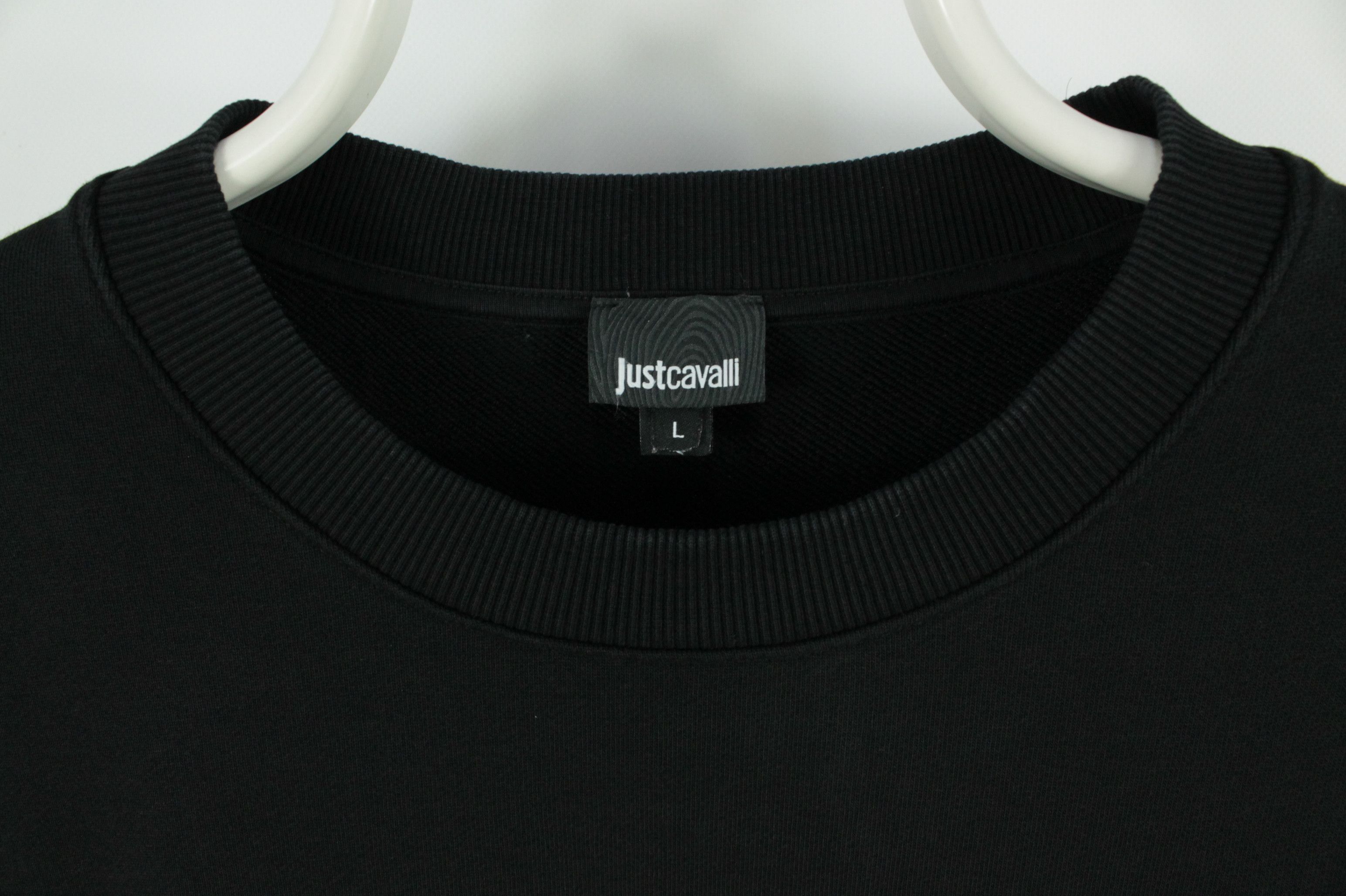 Just Cavalli Just Cavalli Black Cotton Crewneck Pullover Sweatshirt Mens Size US L / EU 52-54 / 3 - 6 Thumbnail