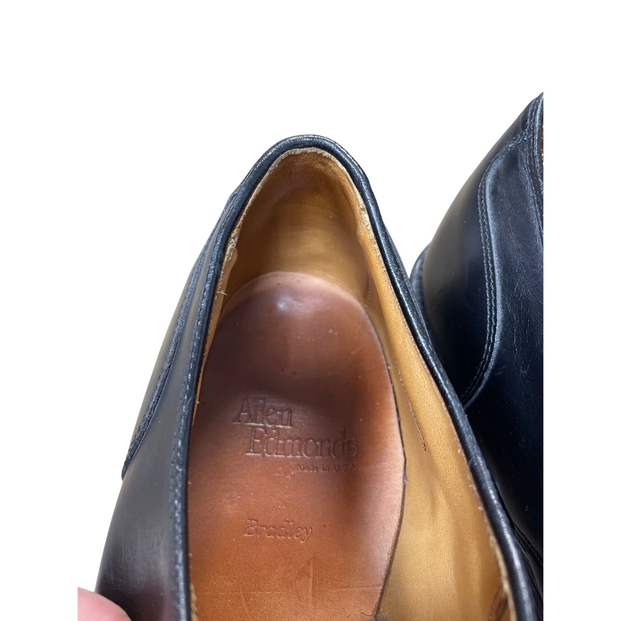 Allen Edmonds Allen Edmonds Bradley Mens Black Leather Split Toe Derby Sho Size US 12 / EU 45 - 10 Thumbnail