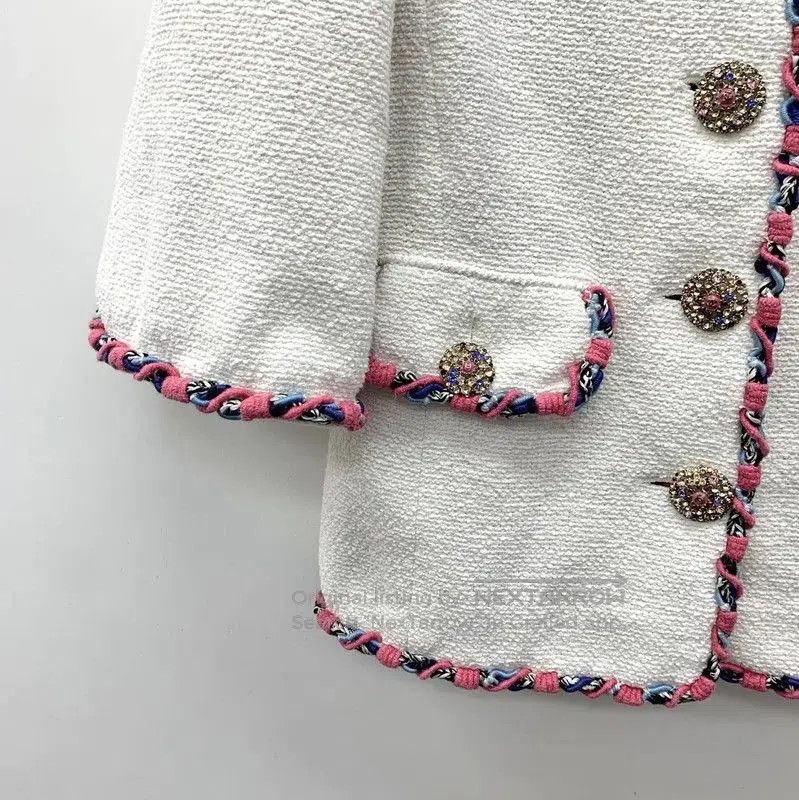 Chanel Chanel White Cotton Women's Jacket . Size XS / US 0-2 / IT 36-38 - 4 Thumbnail