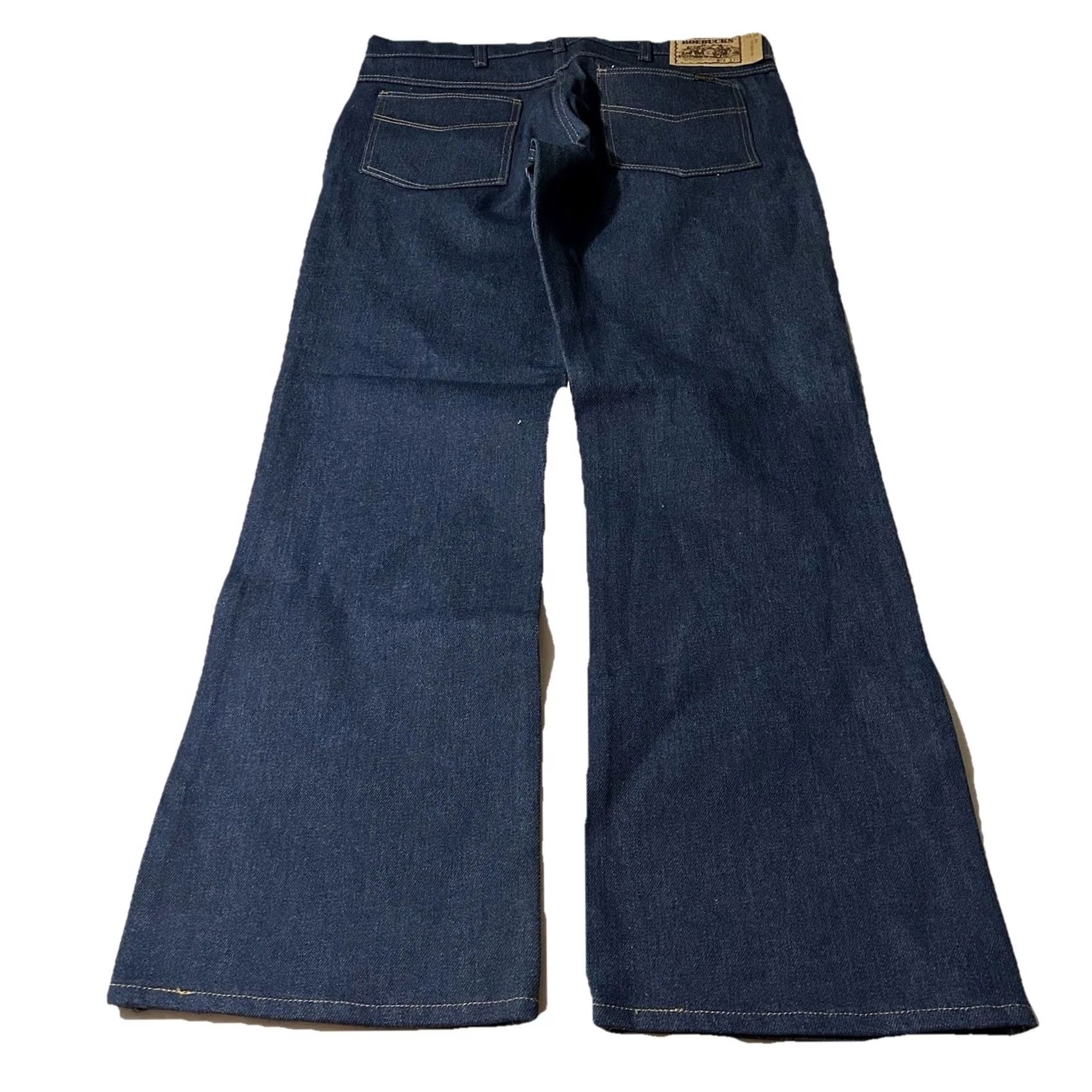 Vintage VINTAGE Roebuck’s Dark Wash Flare Bootcut Jeans 36X31 Jeans Men 36 Blue Bootscut 70s Mens Size US 36 / EU 52 - 2 Thumbnail