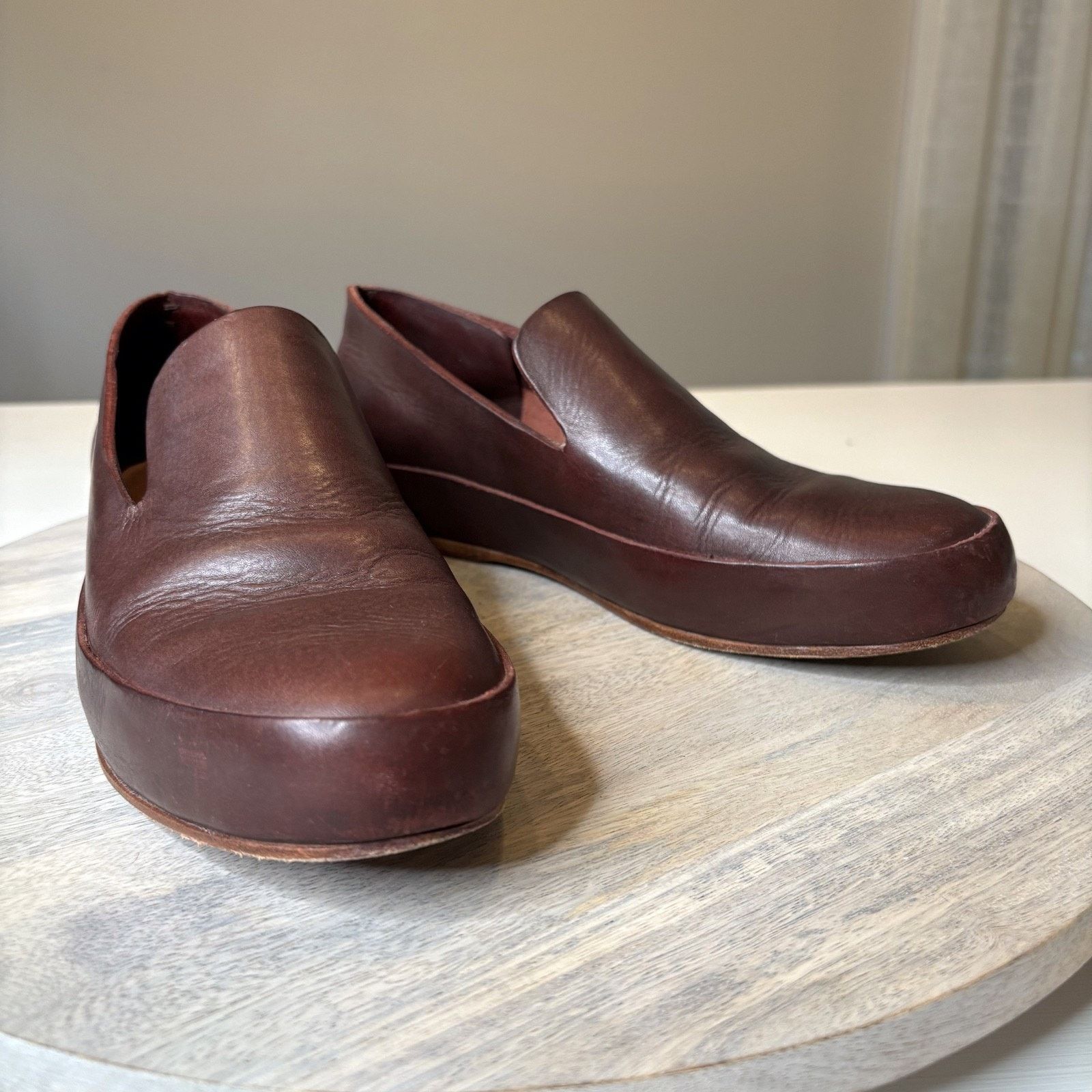 Feit Feit Handmade Maroon Red Leather Loafers Women's Size 9 US Size US 9 / IT 39 - 1 Thumbnail