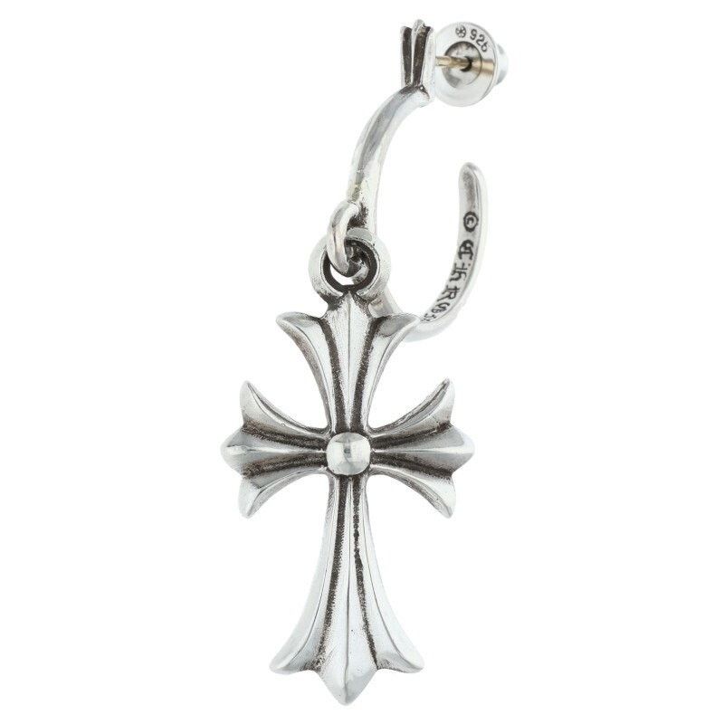 Chrome Hearts Tiny CH Cross Hoop Earring