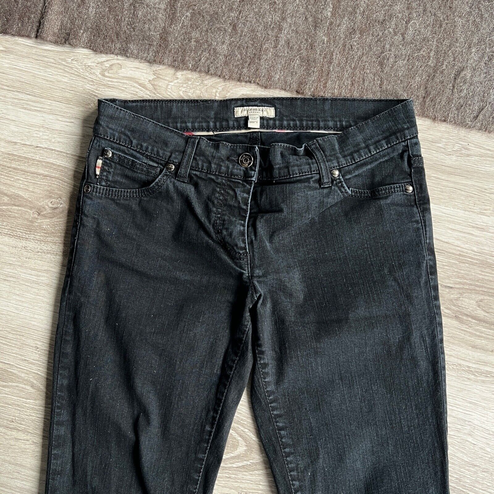 Burberry Burberry Skinny Black Elastic Denim Jeans 8737AC Size 28" / US 6 / IT 42 - 3 Thumbnail