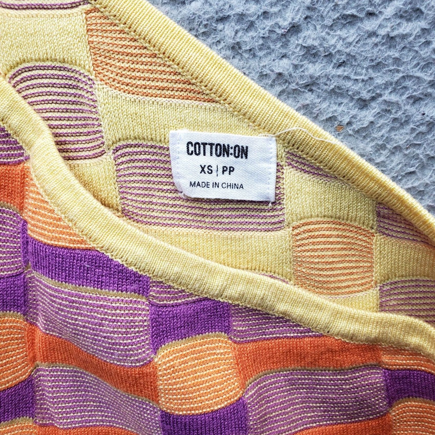 Cotton On Cotton On Mini Dress Womens XS Multi Geometric Knitted One Shoulder Sleeveless Dress Size XS / US 0-2 / IT 36-38 - 6 Thumbnail