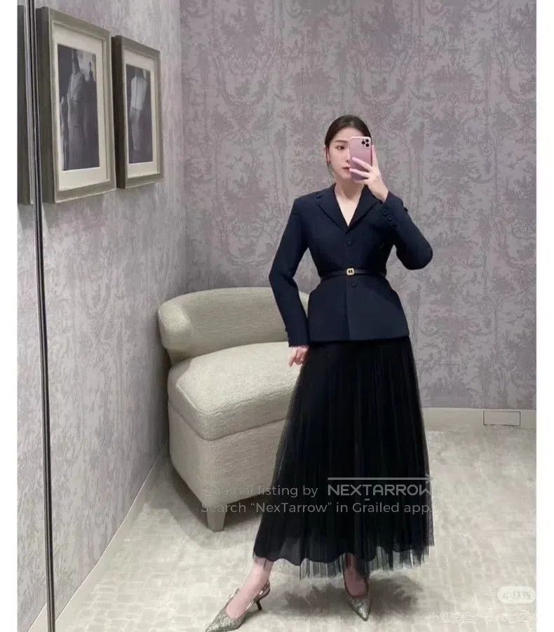 Dior Dior Black tulle skirt Size 42" / US 20 - 5 Thumbnail