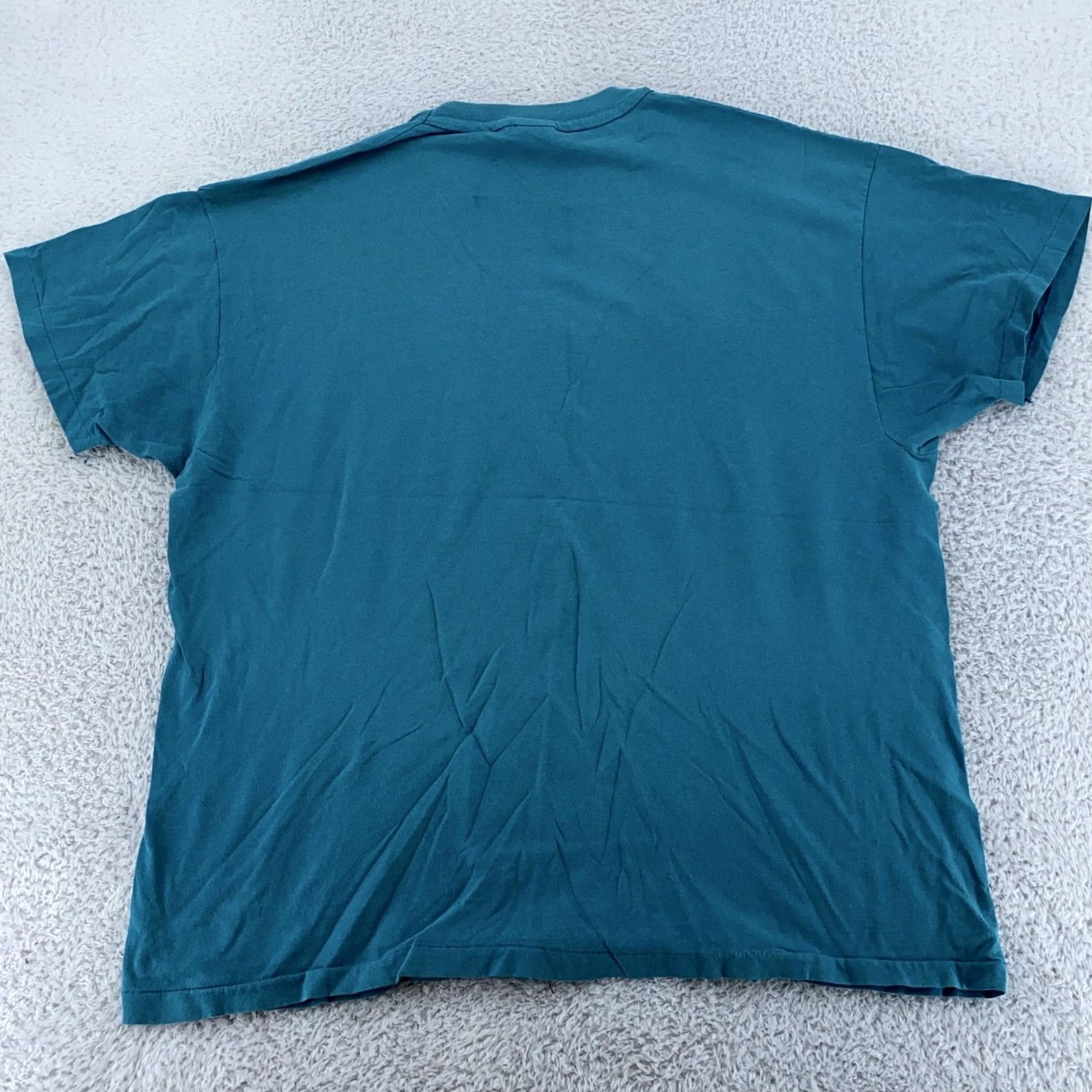 Hanes VINTAGE Hanes Pocket Shirt Mens L/XL Blank Single Stitch Basic Tee USA Blue 90s Size US L / EU 52-54 / 3 - 4 Thumbnail