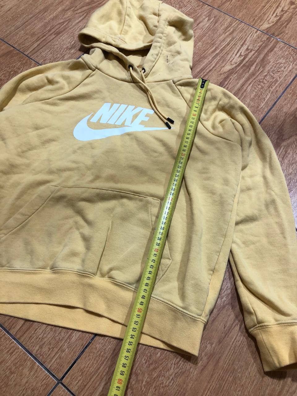Nike Nike Yellow Fleece Hoodie Big Center Swoosh Logo Size US S / EU 44-46 / 1 - 16 Thumbnail