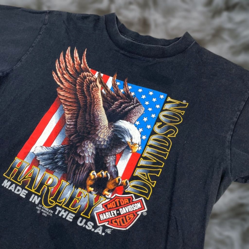 Harley-Davidson 90'sイーグル Tシャツ Lサイズ