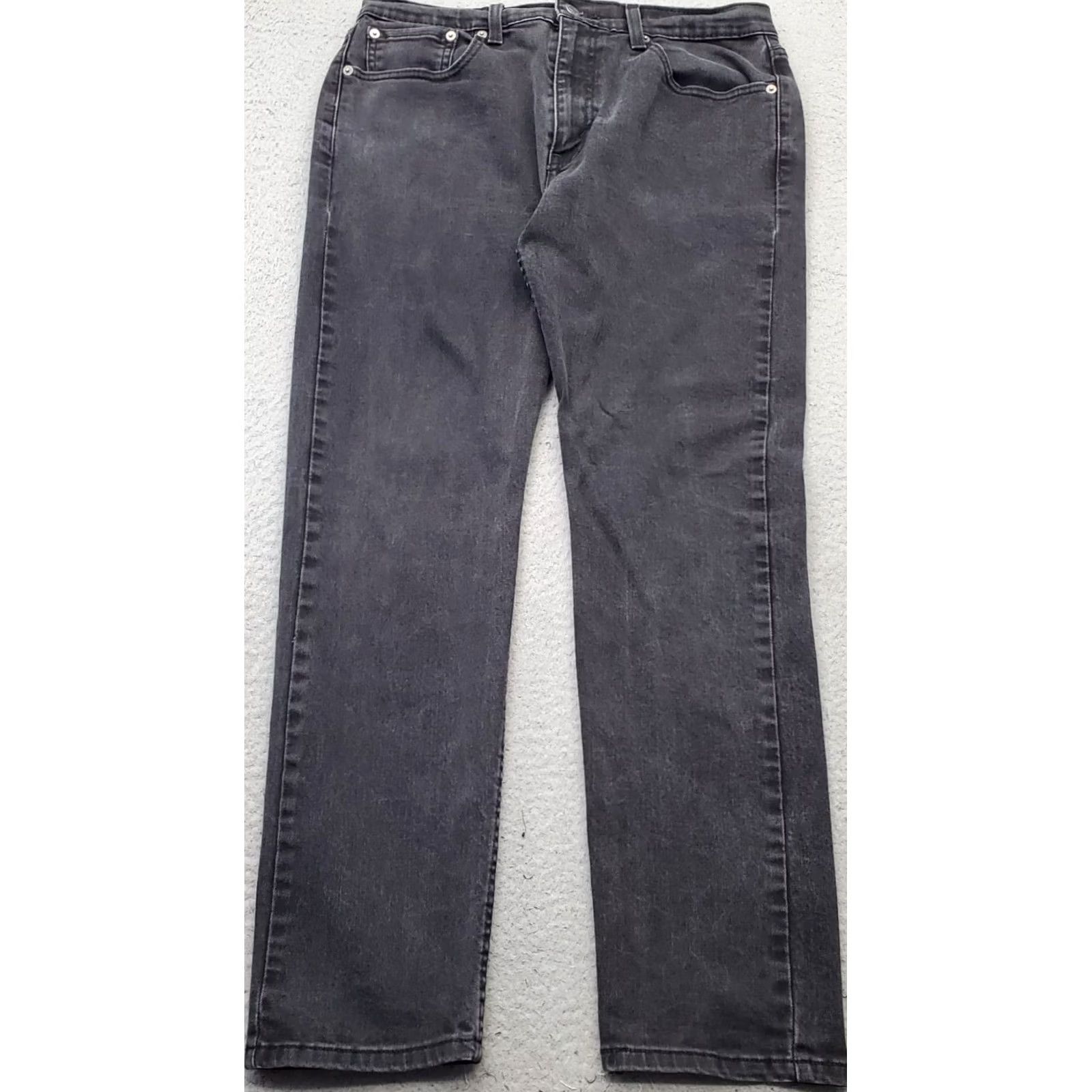 Levi's Levi's 502 Jeans Mens 33 Black Denim Stretch Comfort 5-Pocket Regular Straight Size US 33 - 2 Thumbnail