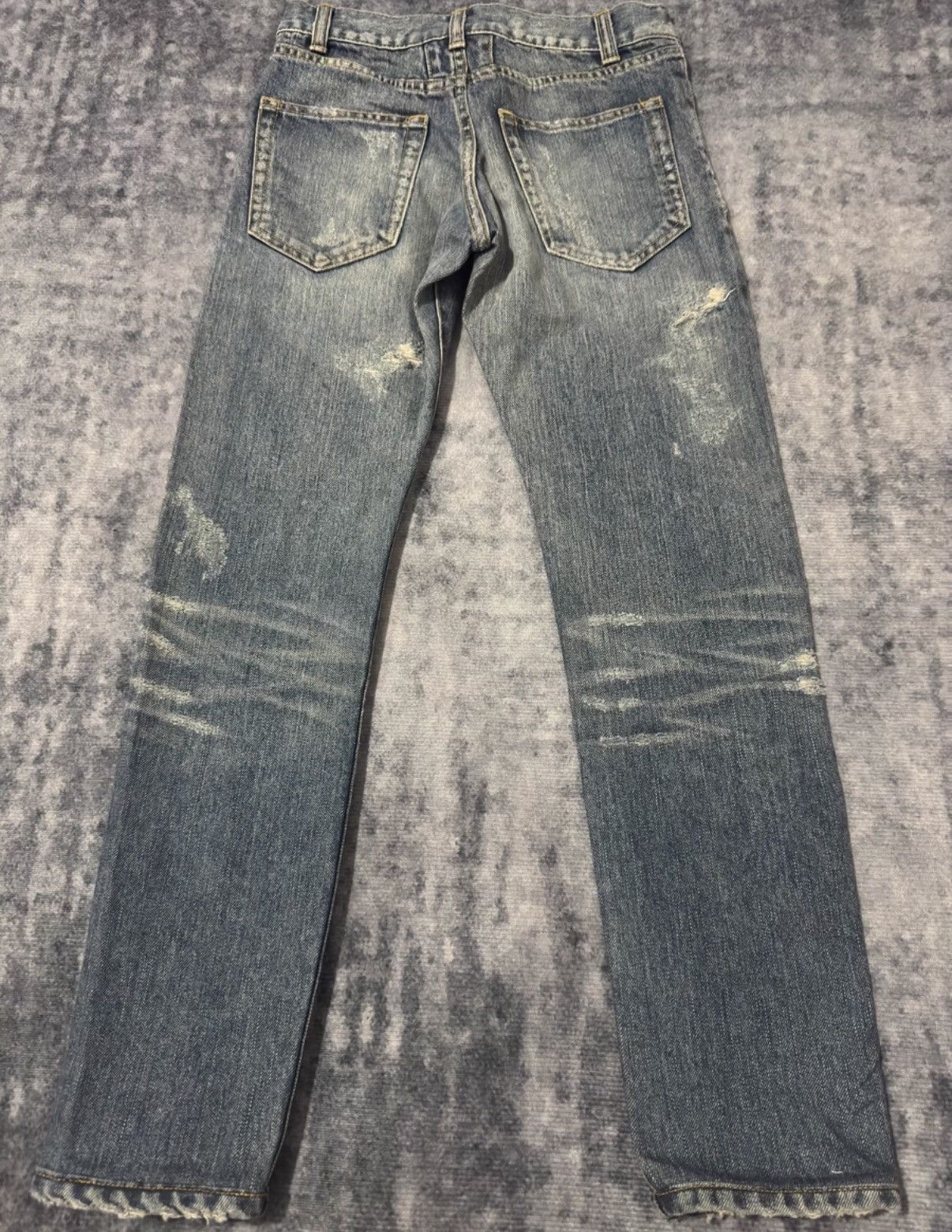 Saint Laurent Paris Saint Laurent Runway "Claw Mark" Distressed Destroyed Jeans Size US 26 / EU 42 - 2 Thumbnail