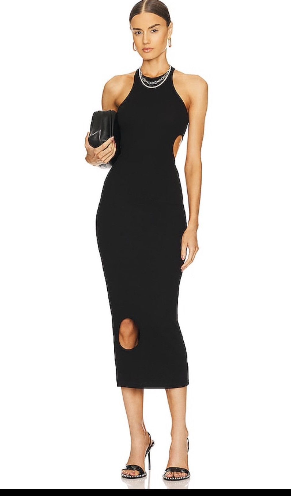 Off-White Authentic Off-White women’s Meteor ribbed knit dress Size L / US 10 / IT 46 - 1 Thumbnail