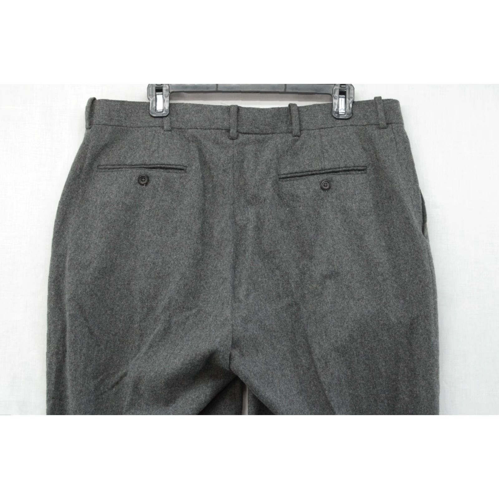 Polo Ralph Lauren VINTAGE Polo Ralph Lauren Pants Men 38 Gray Flannel Wool Blend Cuffed Preppy Dress Pants 80s 90s Workwear Mens Size US M / EU 48-50 / 2 - 7 Thumbnail