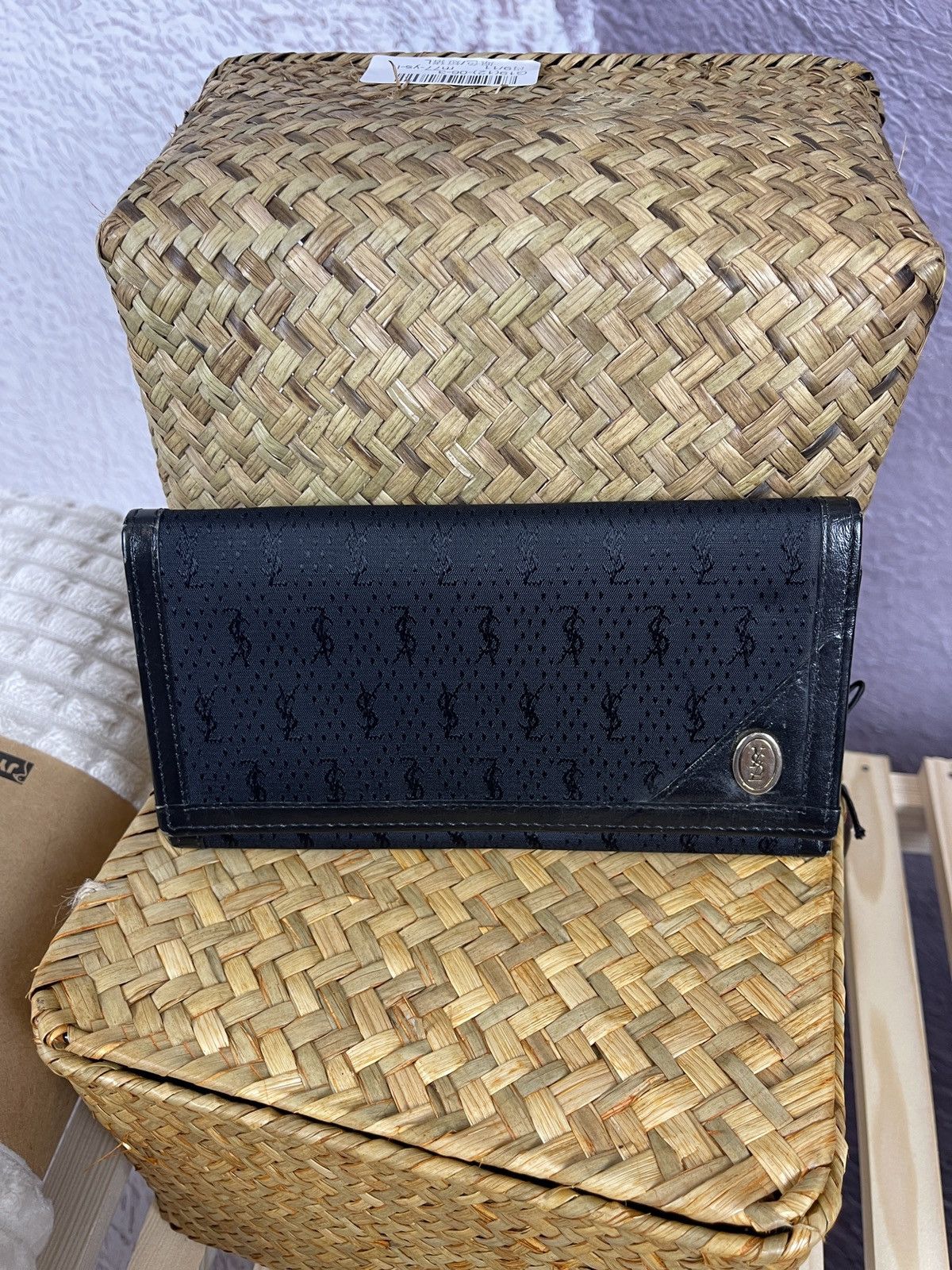 Vintage Yves Saint Laurent Paris monogram canvas leather wallet Size ONE SIZE - 2 Thumbnail
