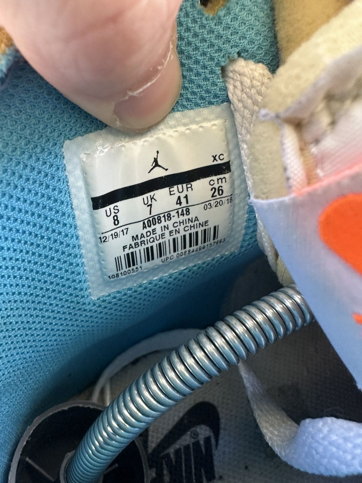 Jordan Brand × Off-White Nike Air Jordan 1 High OG Off-White UNC size 8 Size US 8 / EU 41 - 6 Thumbnail
