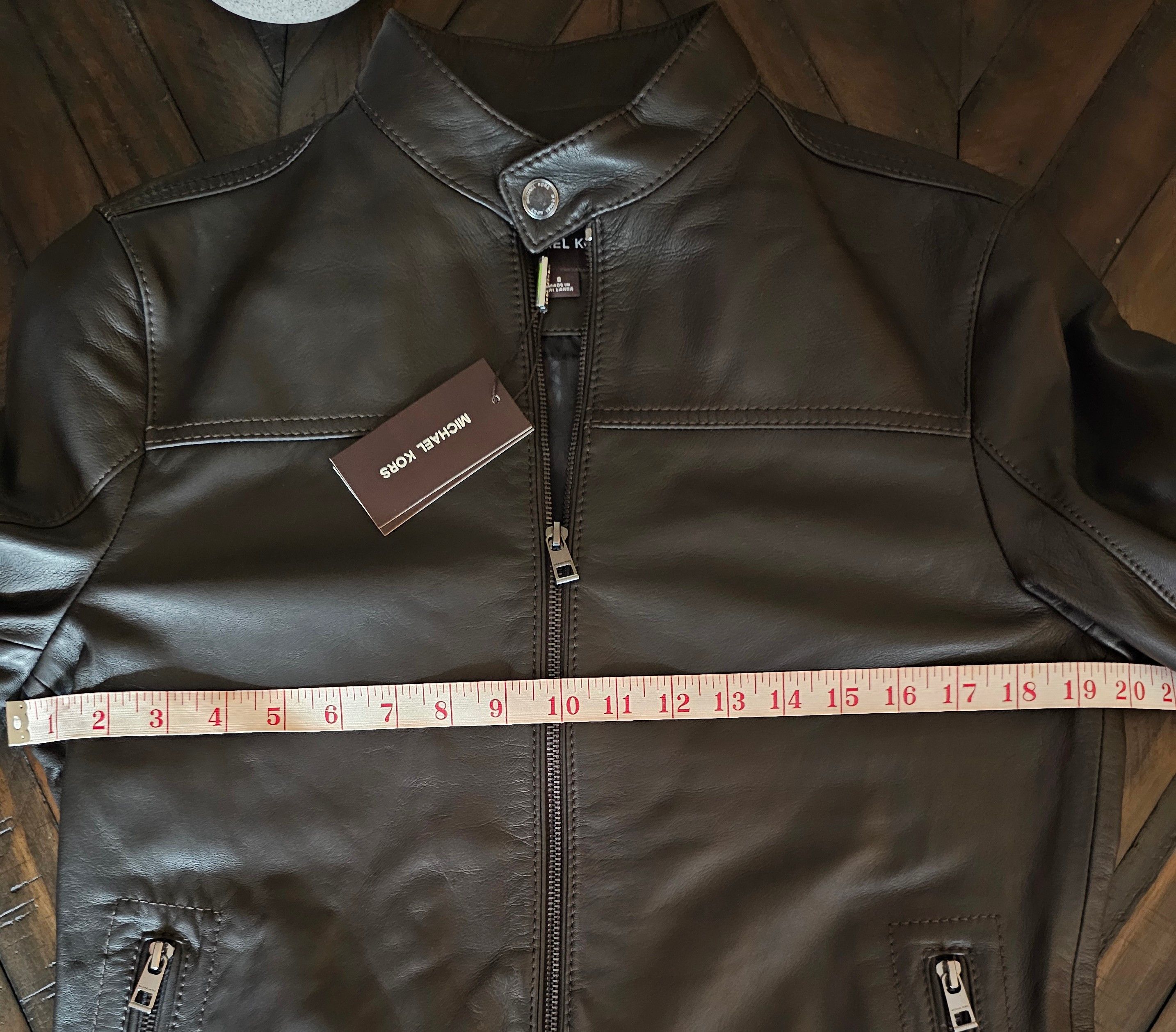 Michael Kors Michael Kors Men's Leather Racer Jacket New with tag Size US S / EU 44-46 / 1 - 14 Thumbnail