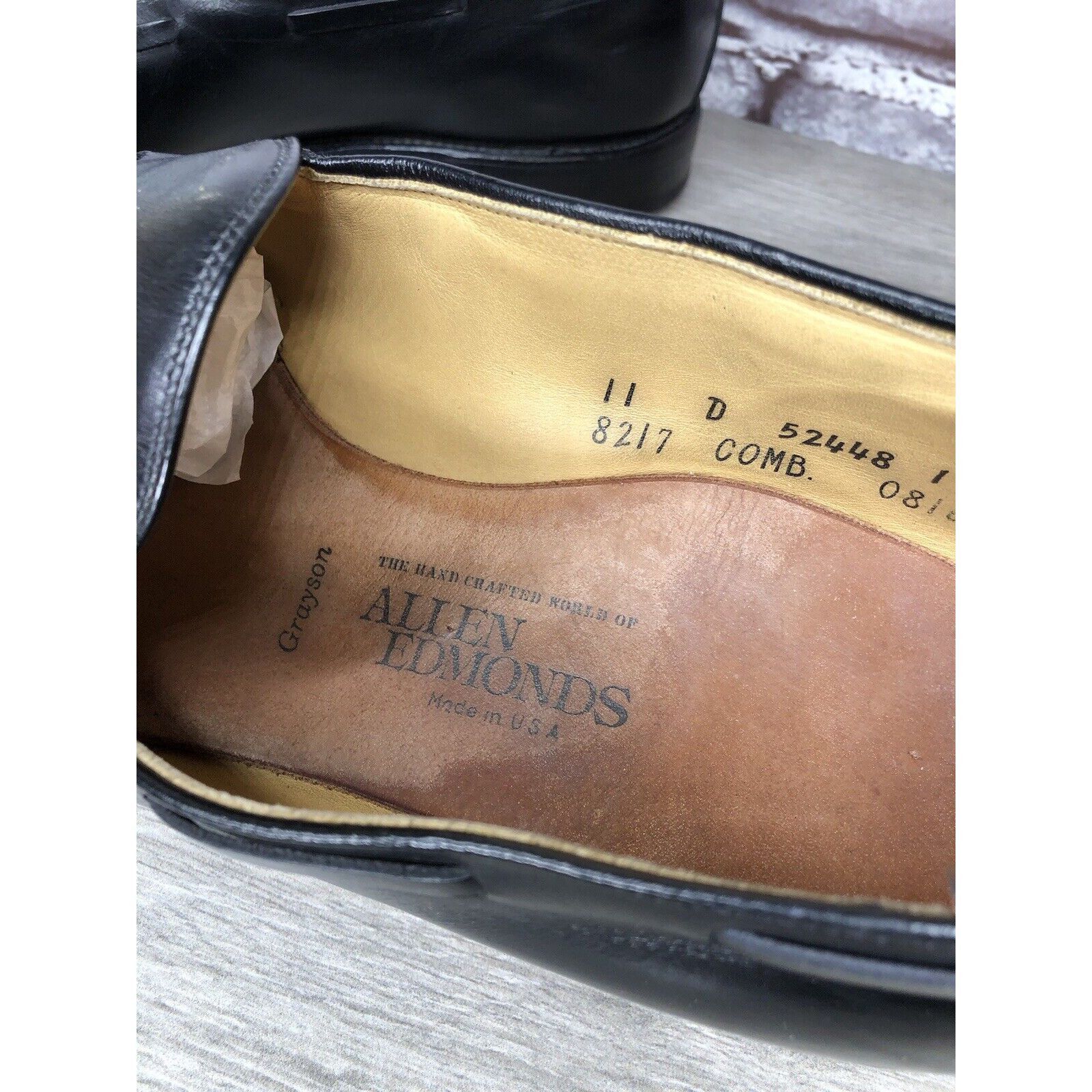 Allen Edmonds Allen Edmonds Grayson Black Leather Tassel Loafers Dress Sho Size US 11 / EU 44 - 8 Thumbnail