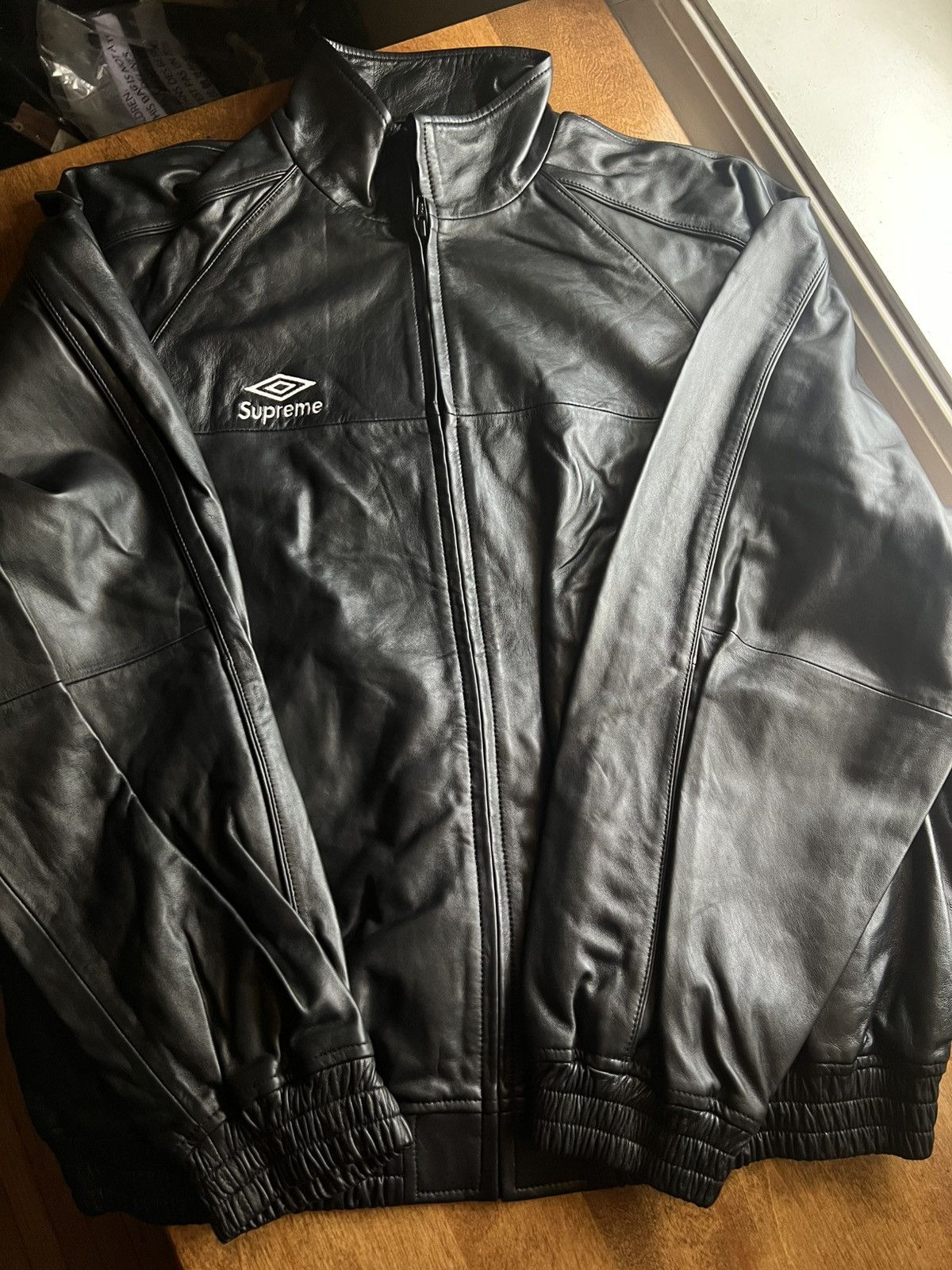 ジャケット・アウター Supreme Umbro Leather Track Jacket Black Fall/Winter 2025 Preview – Supreme