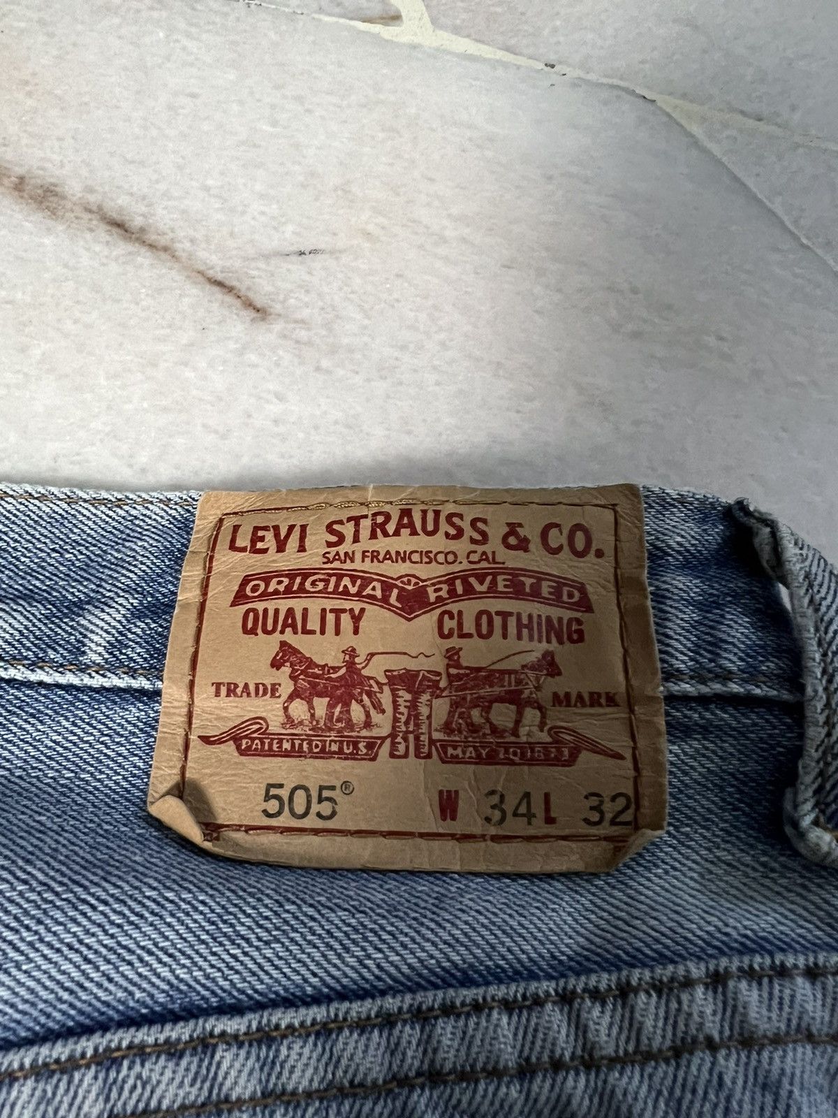 Jean × Levi's × Levi's Vintage Clothing VINTAGE LEVIS 505 DISTRESSED MUD WASH JEANS Size US 34 / EU 50 - 17 Thumbnail