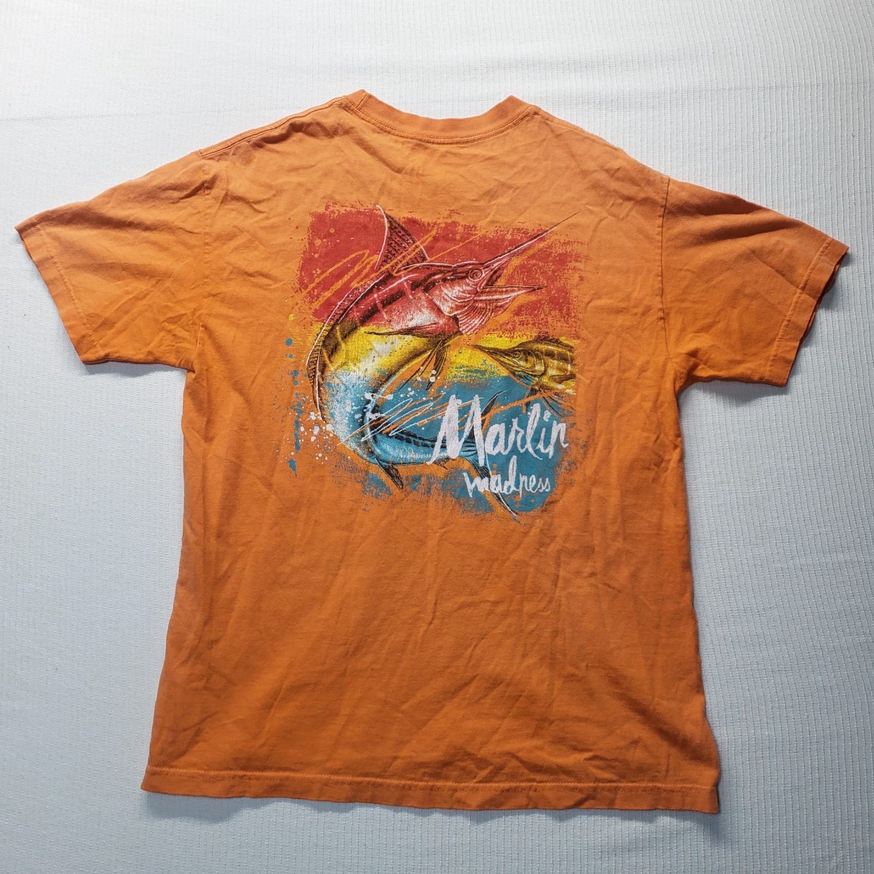 Logo 7 Marlin Madness Orange T-Shirt Logo Short Sleeve Adult Men's L Large Shirt Mens Orange Logo Short Sleeve Marlin Madness Size US L / EU 52-54 / 3 - 8 Thumbnail